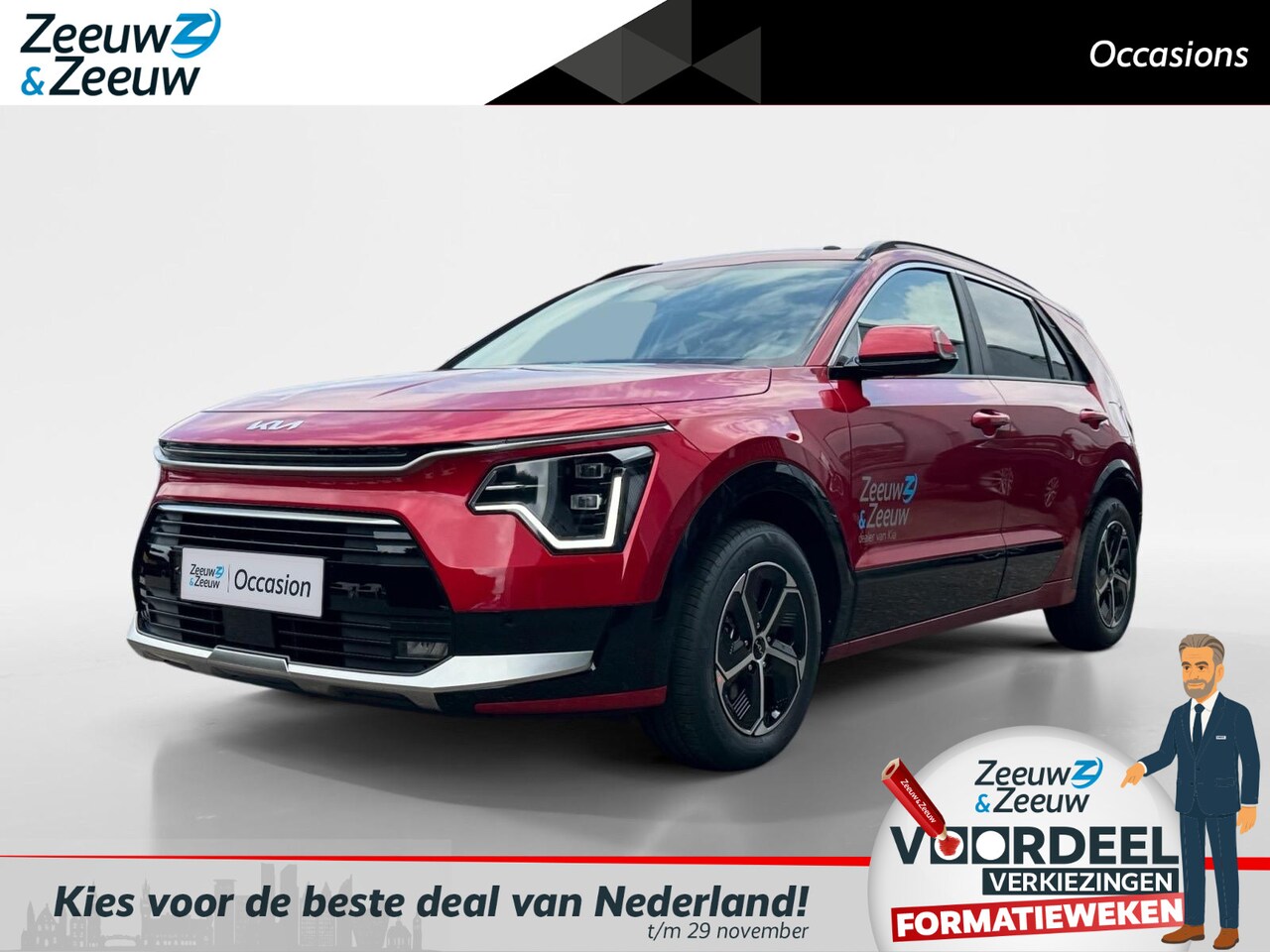 Kia Niro - 1.6 GDi Hybrid DynamicPlusLine Schuifdak | Head up  | Elektrische achterklep | Stoel + stu - AutoWereld.nl