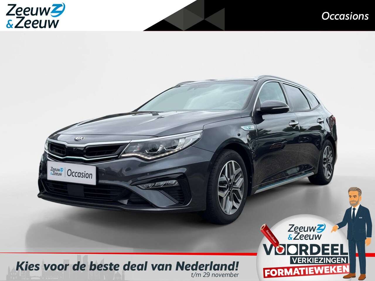 Kia Optima Sportswagon - 2.0 GDI PHEV ExecutiveLine | PHEV | Stoel verwarming + Ventilatie voor | Stuurverwarming | - AutoWereld.nl