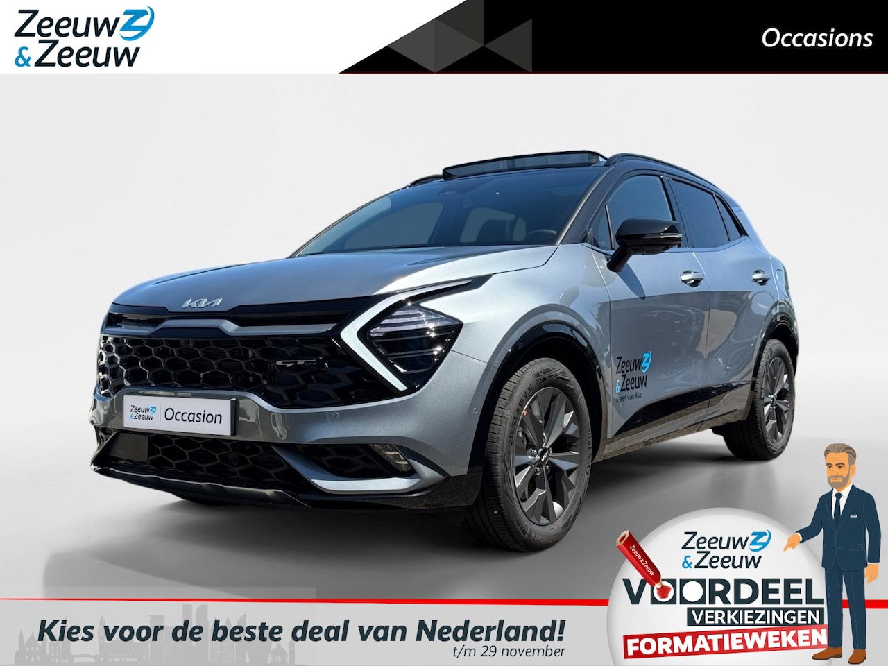 Kia Sportage - 1.6 T-GDi Hybrid GT-PlusLine | 360gr camera | Navigatie | Dodehoek detectie | Elektrische - AutoWereld.nl