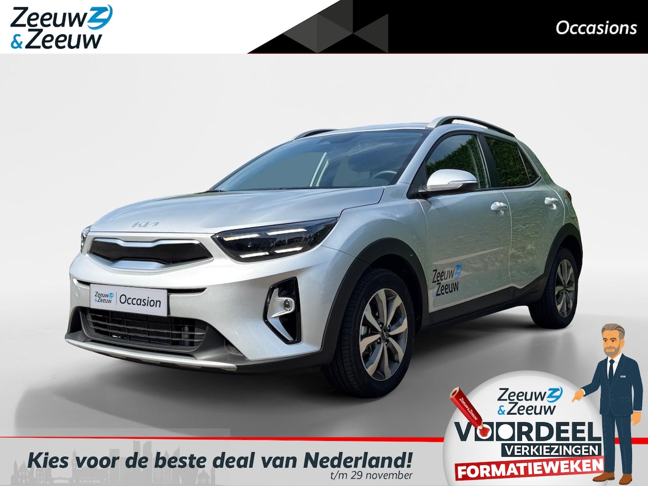 Kia Stonic - 1.0 T-GDi MHEV DynamicPlusLine Automaat| Climate control | LM-velgen | Keyless | Apple Car - AutoWereld.nl