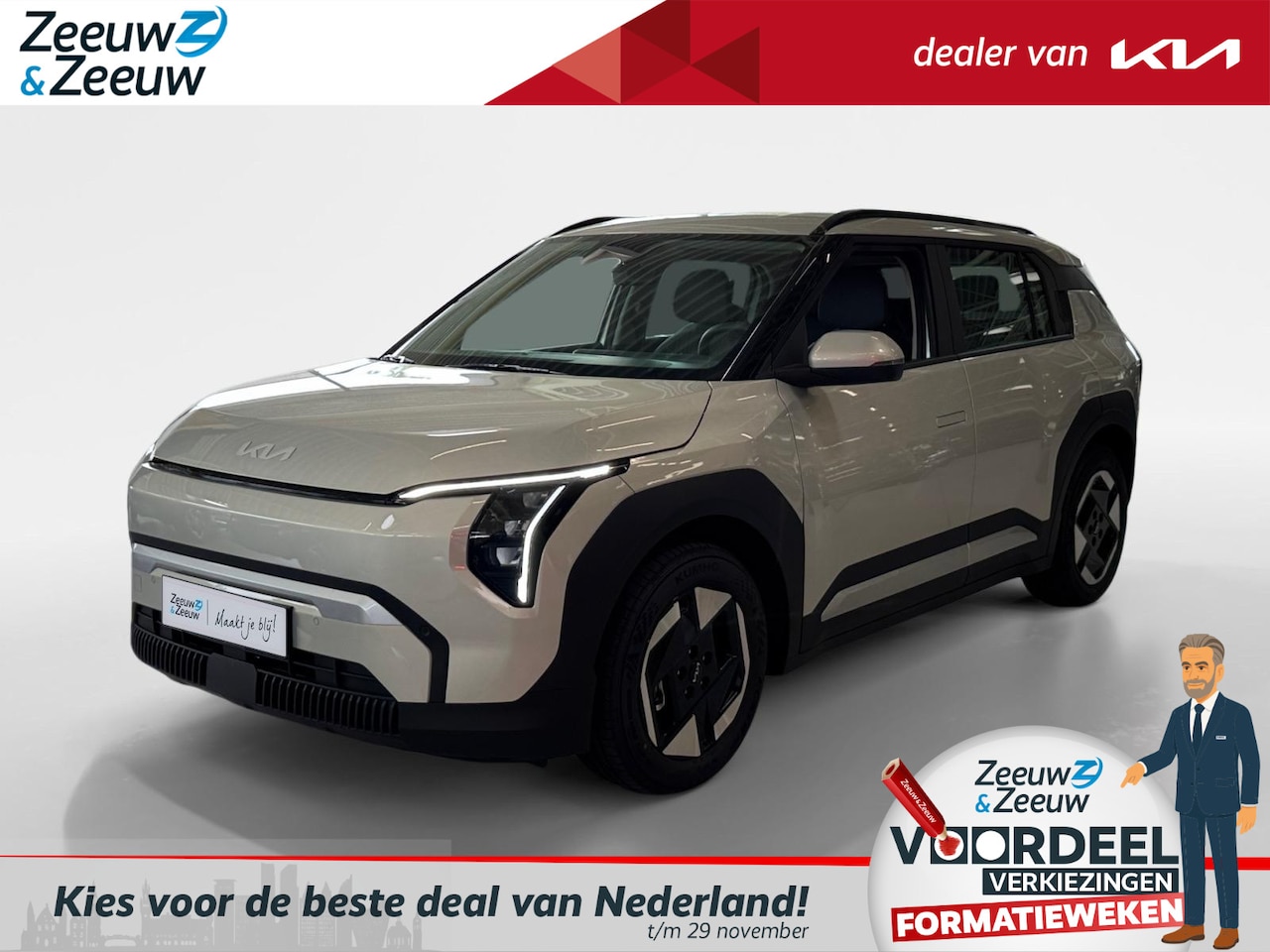 Kia EV3 - Plus 58.3 kWh Enkele kleuren op voorraad voor meer info bel 015 - 3109955 | NU MET €3.000, - AutoWereld.nl