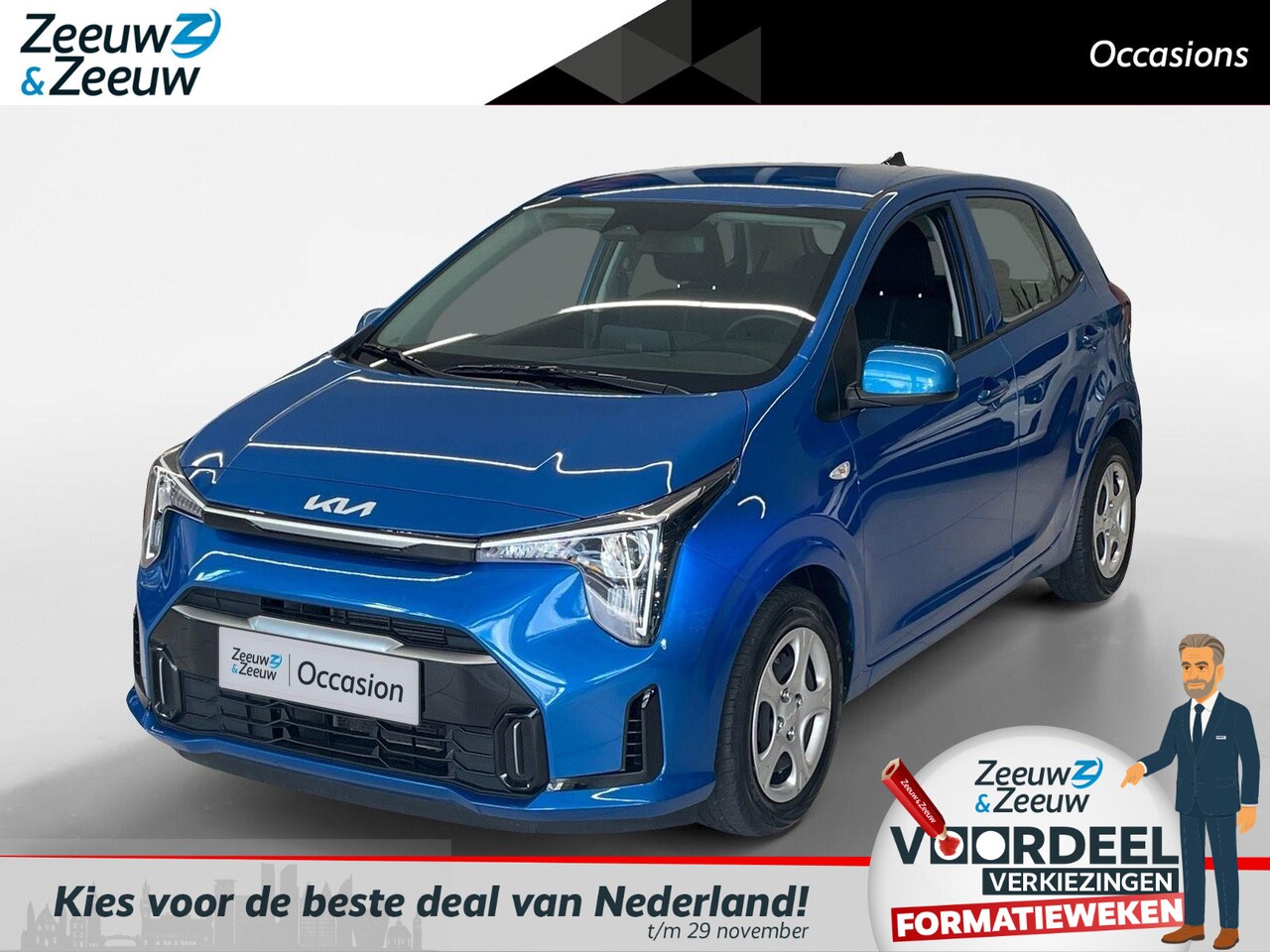 Kia Picanto - 1.0 DPI DynamicLine | Airco | Navigatie | Bluetooth | Cruise Control | Carplay/Android Aut - AutoWereld.nl