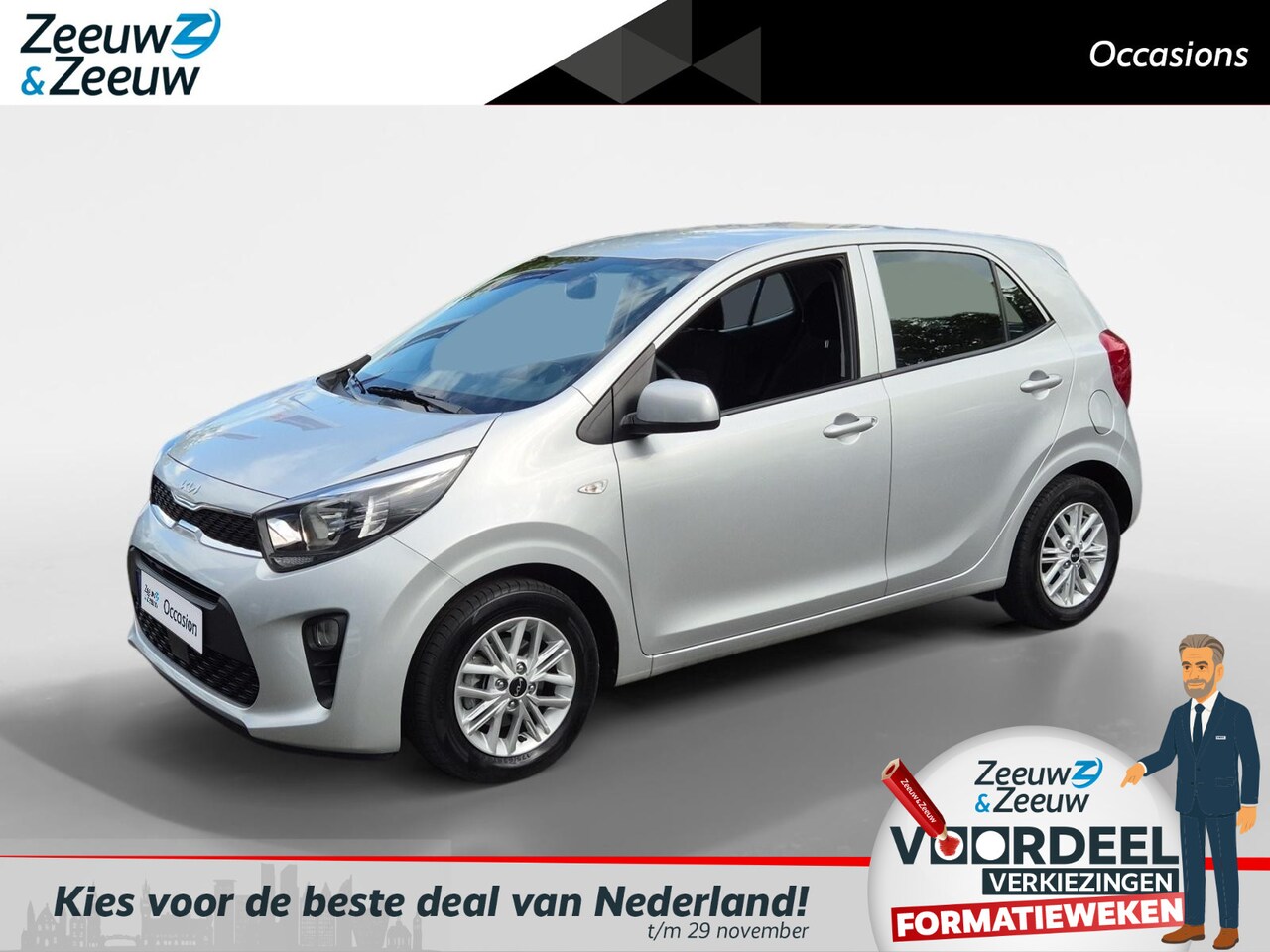 Kia Picanto - 1.0 DPi DynamicLine | Airco | Android auto / Apple Carplay | LM Velgen | Cruise Control | - AutoWereld.nl