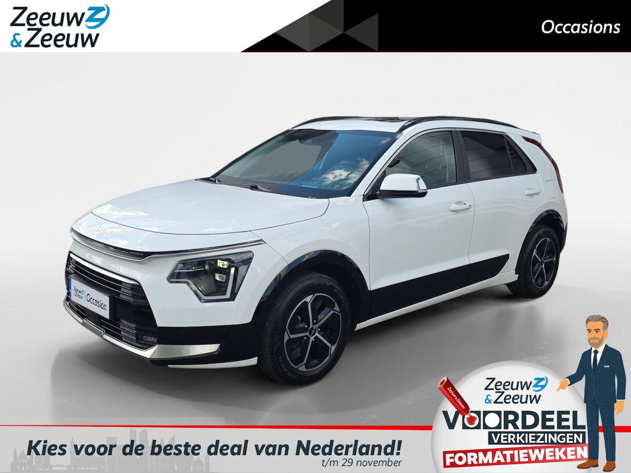 Kia Niro - 1.6 GDi Hybrid DynamicPlusLine | Airco | Navi | Camera | LM Velgen | Stoelverwarming | Stu - AutoWereld.nl