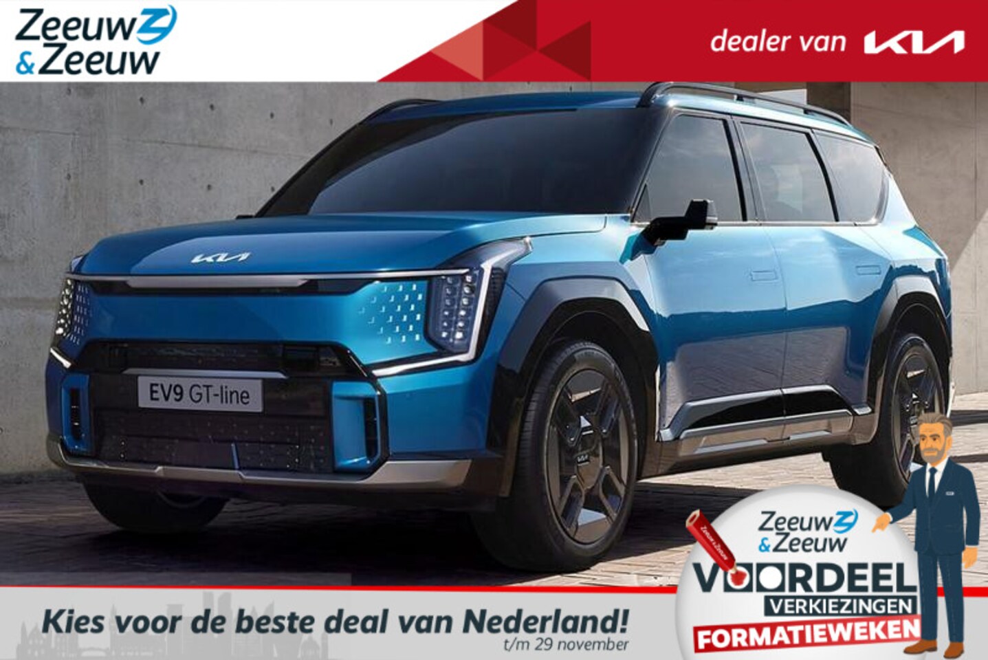 Kia EV9 - GT-Line AWD 99.8 kWh |  €4000 Inruilpremie | Private Plan/Financial lease actie 2,99% | NI - AutoWereld.nl