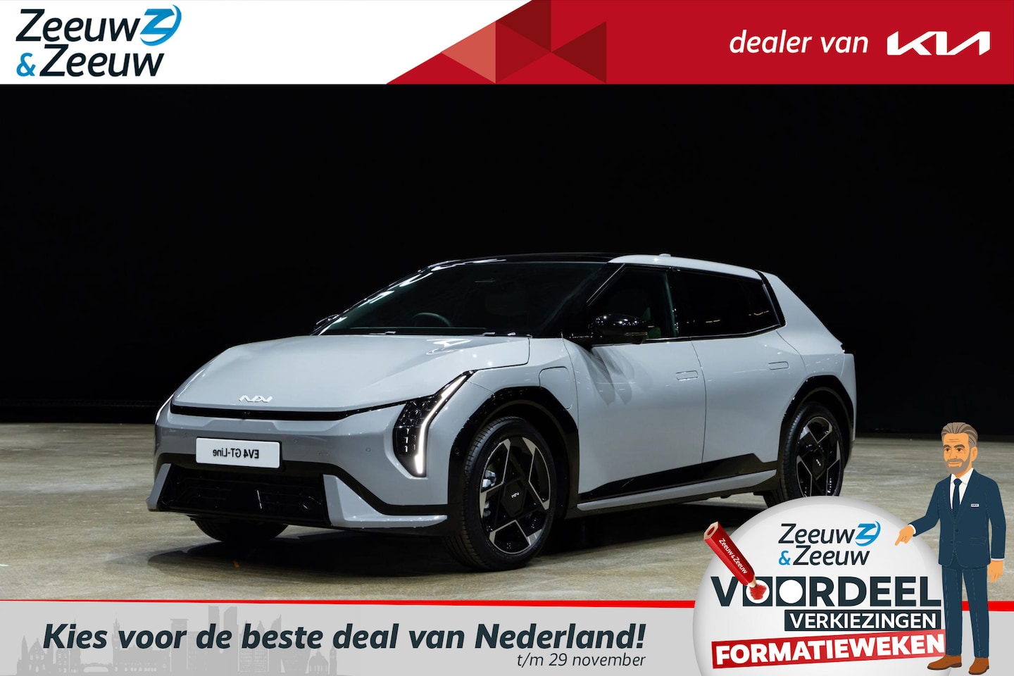 Kia EV4 - GT-Line 81.4 kWh | NIEUW MODEL | 204 pk | 595 km actieradius | NU €2000,- korting | Bel vo - AutoWereld.nl