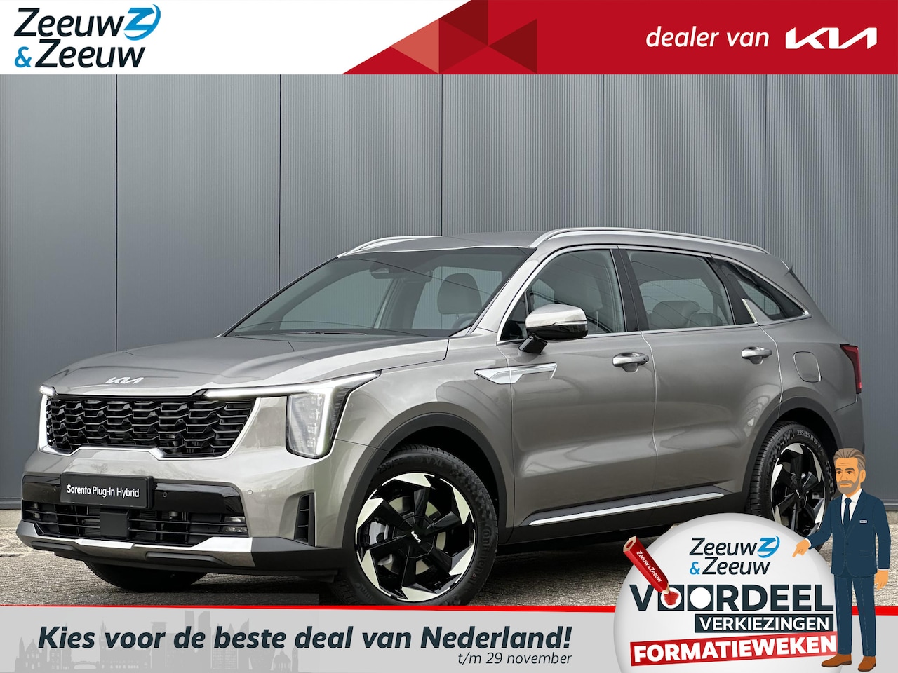 Kia Sorento - 1.6 T-GDi Plug-in Hybrid 4WD DynamicLine 7p. | *Niet op voorraad* | *Nu te bestellen* | Na - AutoWereld.nl