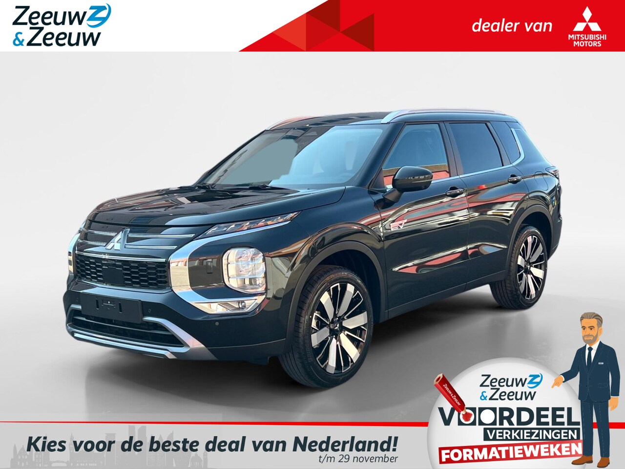 Mitsubishi Outlander - 2.4 PHEV First Edition | €4.000, - ACTIE KORTING! | 8 JAAR GARANTIE | vanaf prijs - AutoWereld.nl
