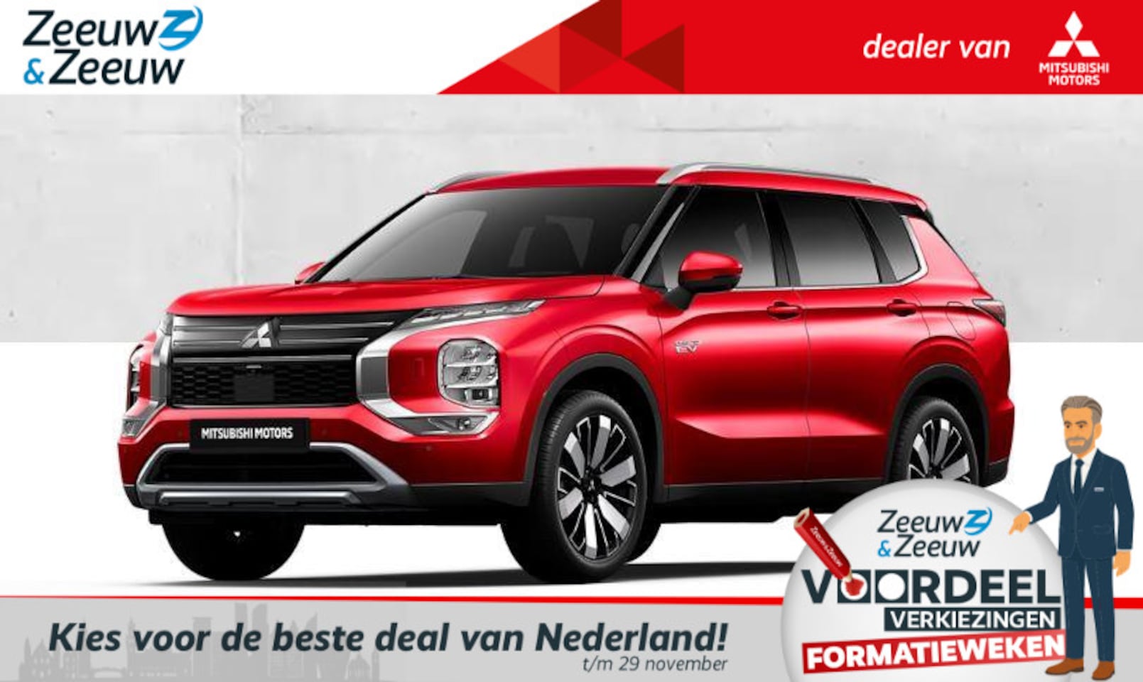 Mitsubishi Outlander - 2.4 PHEV First Edition 4000,- Voorraad korting | Snel leverbaar| 8 jaar garantie | Vanaf - AutoWereld.nl