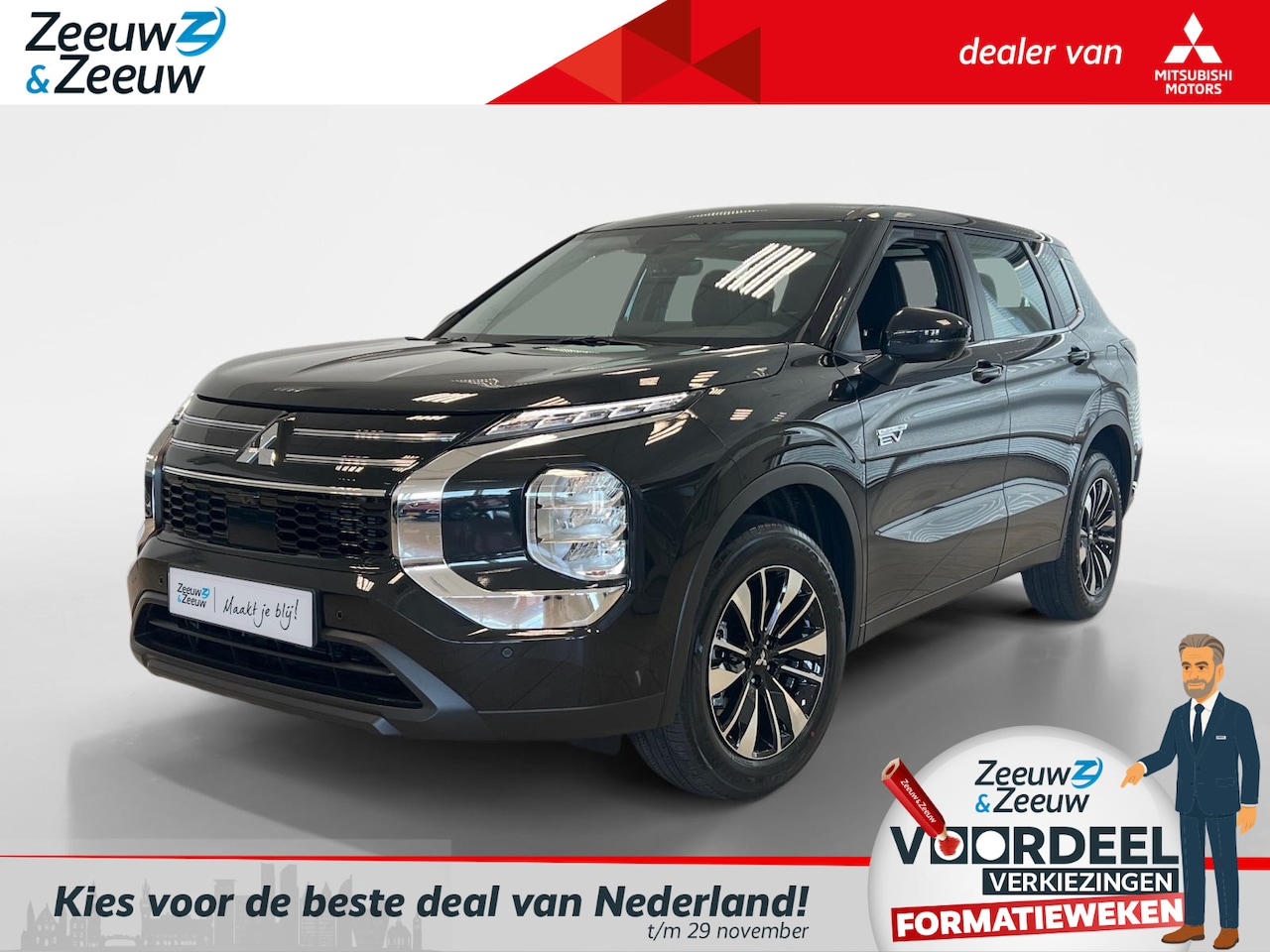 Mitsubishi Outlander - 2.4 PHEV | PURE | DIRECT LEVERBAAR | PRIJS INCL €4000,- INTRODUCTIE KORTING | - AutoWereld.nl