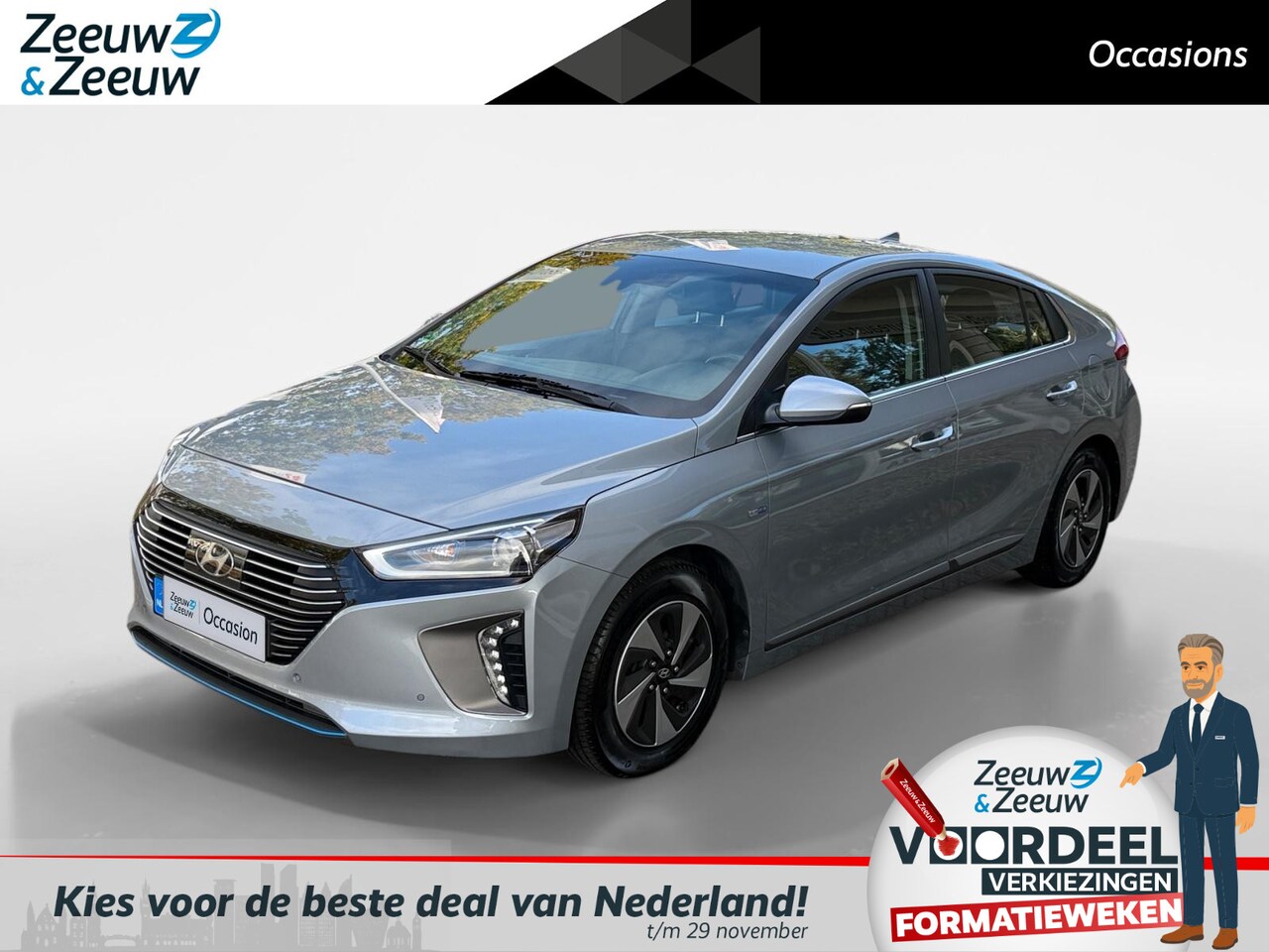 Hyundai IONIQ - 1.6 GDi Comfort | HYBRIDE | LMV | NAVI | CAMERA | KEYLESS | 1 JAAR GARANTIE - AutoWereld.nl