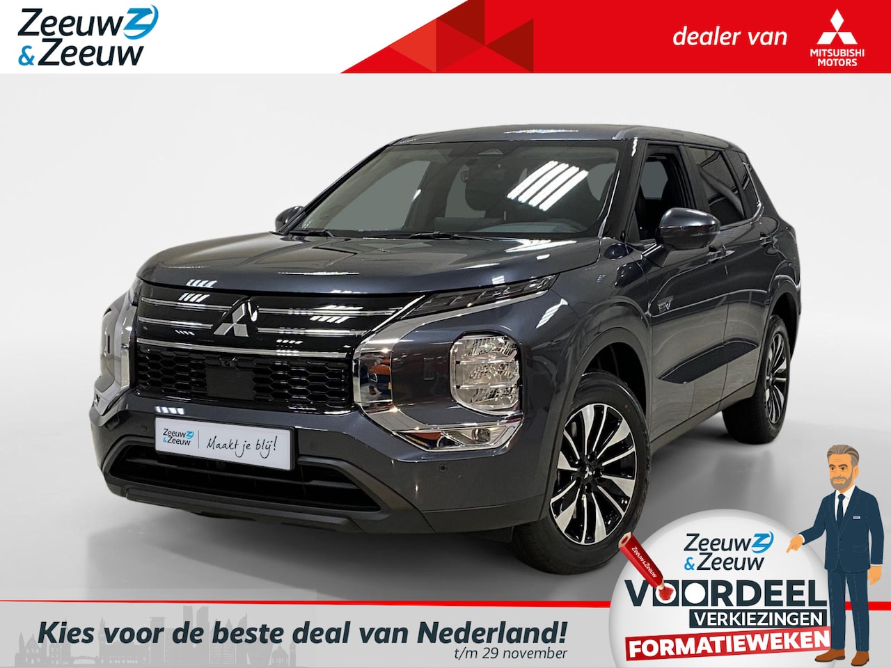 Mitsubishi Outlander - 2.4 PHEV | INTENSE | DIRECT LEVERBAAR | PRIJS INCL €4.000,- INTRODUCTIE KORTING | - AutoWereld.nl