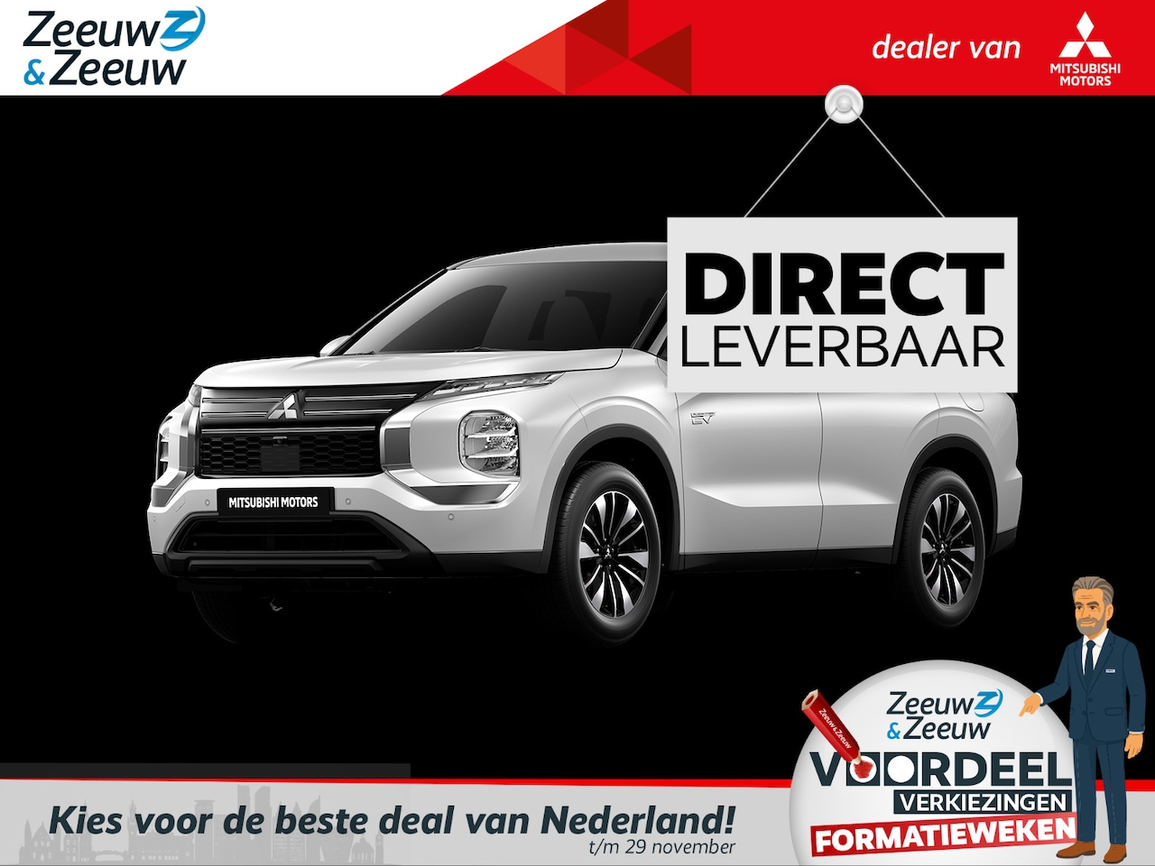 Mitsubishi Outlander - 2.4 PHEV Pure | NIEUW MODEL | 4000 EURO KORTING| NU DIRECT LEVEBAAR | 8 JAAR GARANTIE | - AutoWereld.nl