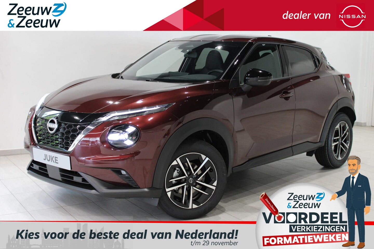 Nissan Juke - 1.6 Hybrid N-Connecta | € 1500,= KORTING INCLUSIEF INRUILPREMIE!* | NAVIGATIE | CARPLAY - AutoWereld.nl