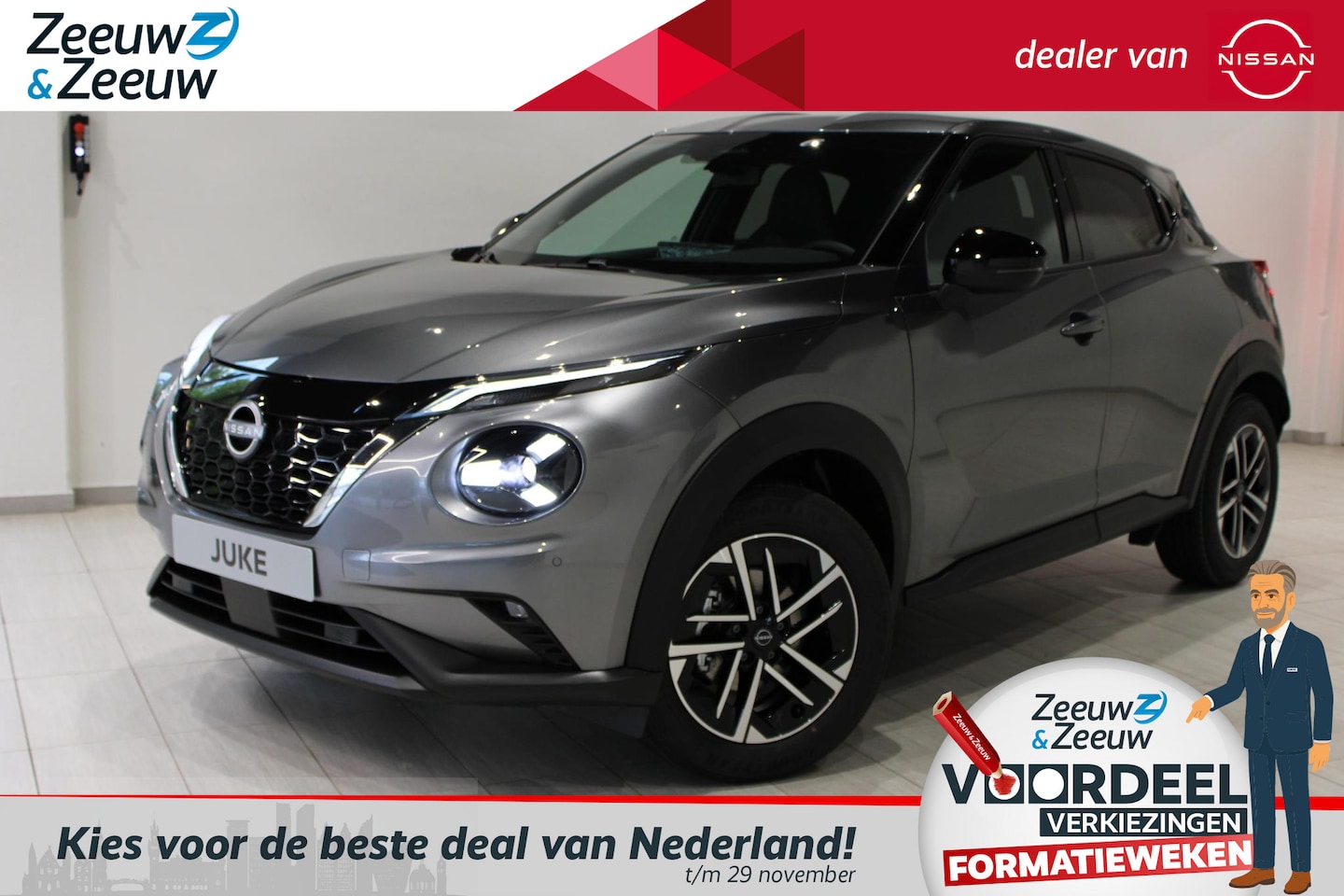Nissan Juke - 1.6 Hybrid N-Connecta | € 1500,= KORTING INCLUSIEF INRUILPREMIE!* | NAVIGATIE | CARPLAY - AutoWereld.nl