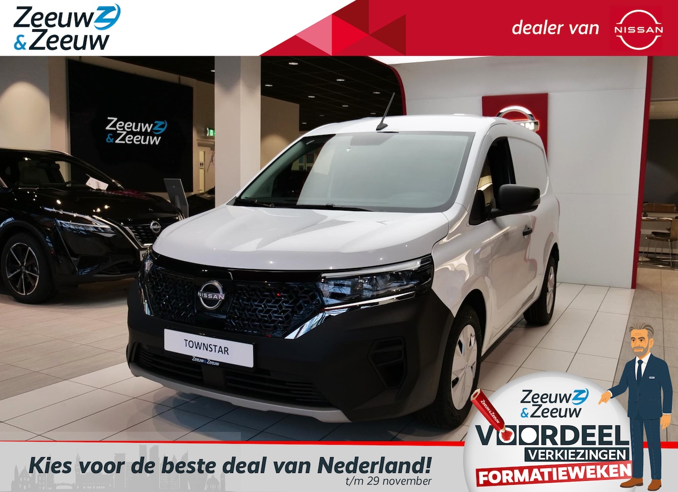 Nissan Townstar - N-Connecta L2 44 kWh Nissan TOWNSTAR N-Connecta L2 45 kWh | 22% VOORRAAD KORTING | TREKVER - AutoWereld.nl