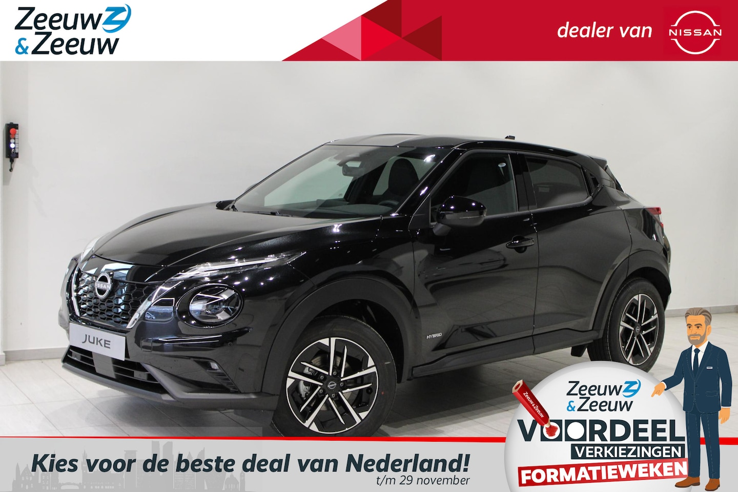Nissan Juke - 1.6 Hybrid N-Connecta | € 1500,= KORTING INCLUSIEF INRUILPREMIE!* | NAVIGATIE | CARPLAY - AutoWereld.nl