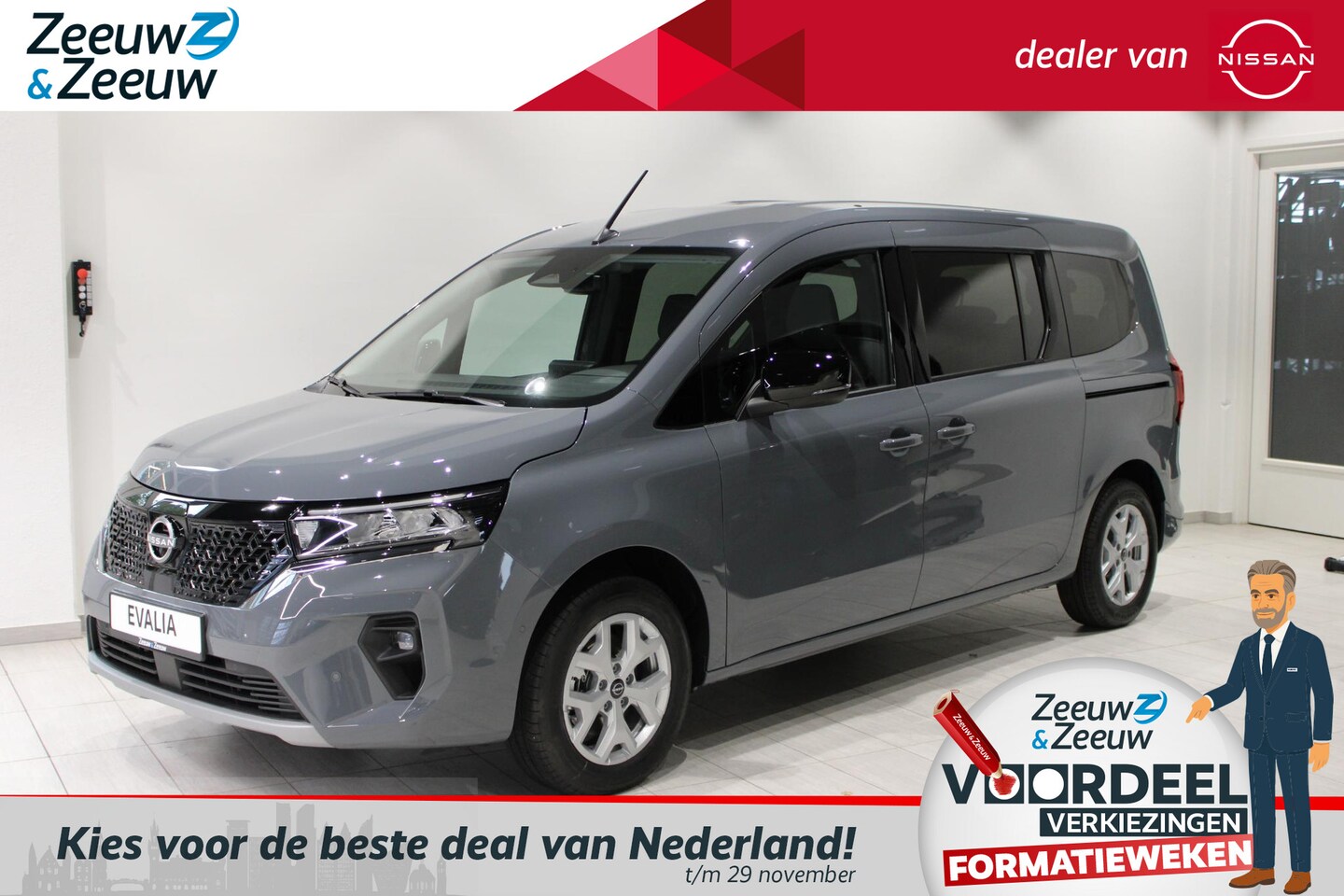 Nissan Townstar Evalia - N-Connecta L2 45 kWh | 100% ELECTRISCHE 7 ZITTER | UIT VOORRAAD LEVERBAAR | - AutoWereld.nl