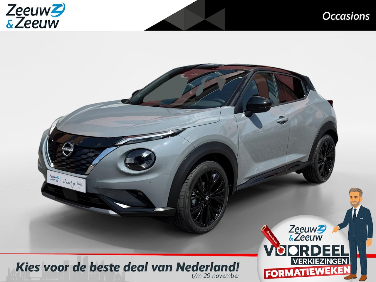 Nissan Juke - 1.6 Hybrid N-Sport | Cold Pack | Blind Spot | Adaptieve Cruise Control | Lichtmetalen Velg - AutoWereld.nl