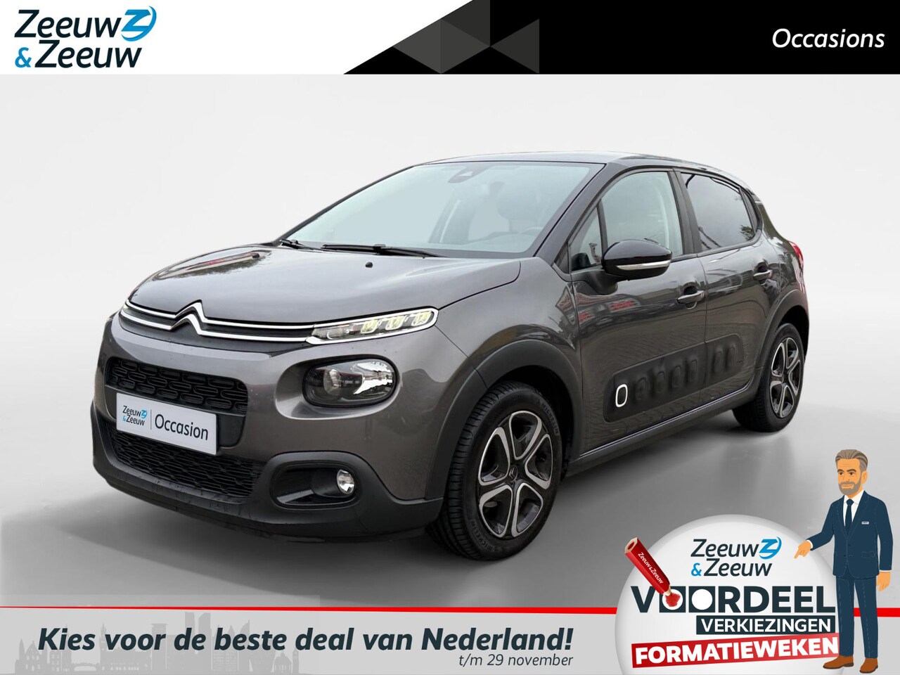 Citroën C3 - 1.2 PureTech S&S Feel Edition | Navigatie | Telefoon | Climate | Cruise |  Lichtmetalen ve - AutoWereld.nl