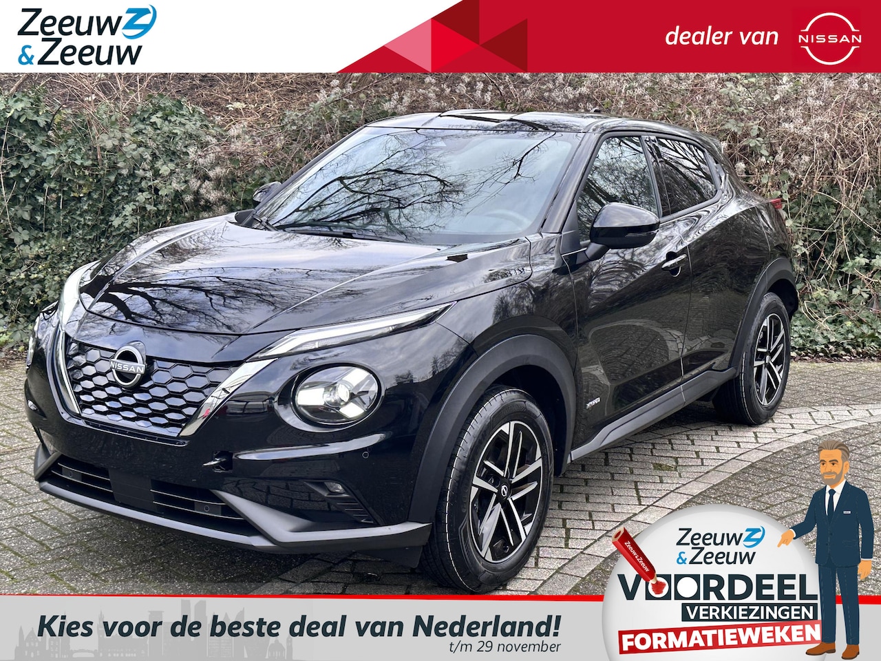 Nissan Juke - 1.6 Hybrid N-Connecta | €1500.- korting inclusief inruilpremie | Nieuwe unieke kleur | Cru - AutoWereld.nl