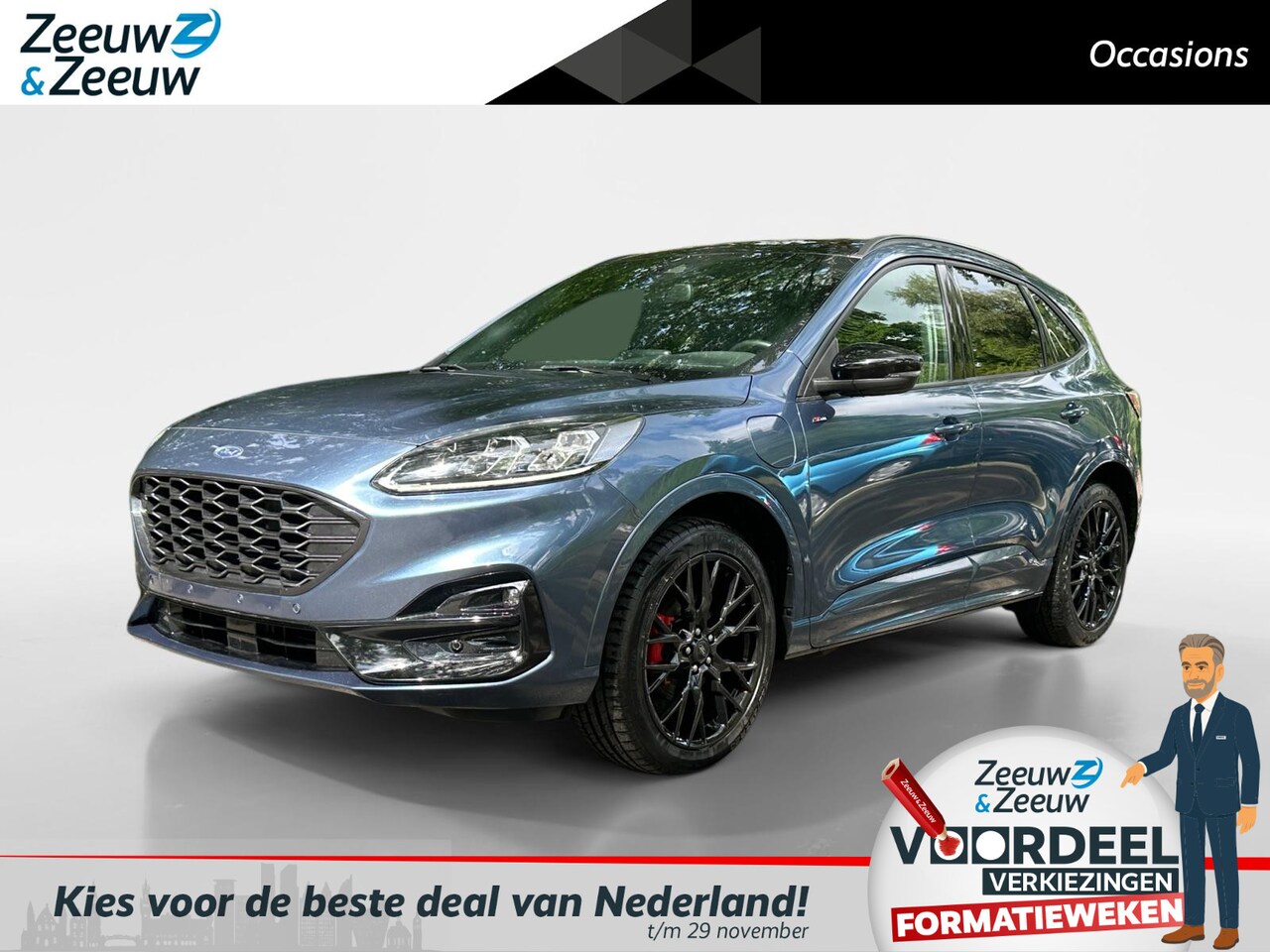 Ford Kuga - 2.5 PHEV ST-Line X | Navigatie | Keyless | Cruise Control | Apple/Android Carplay | Elekr. - AutoWereld.nl