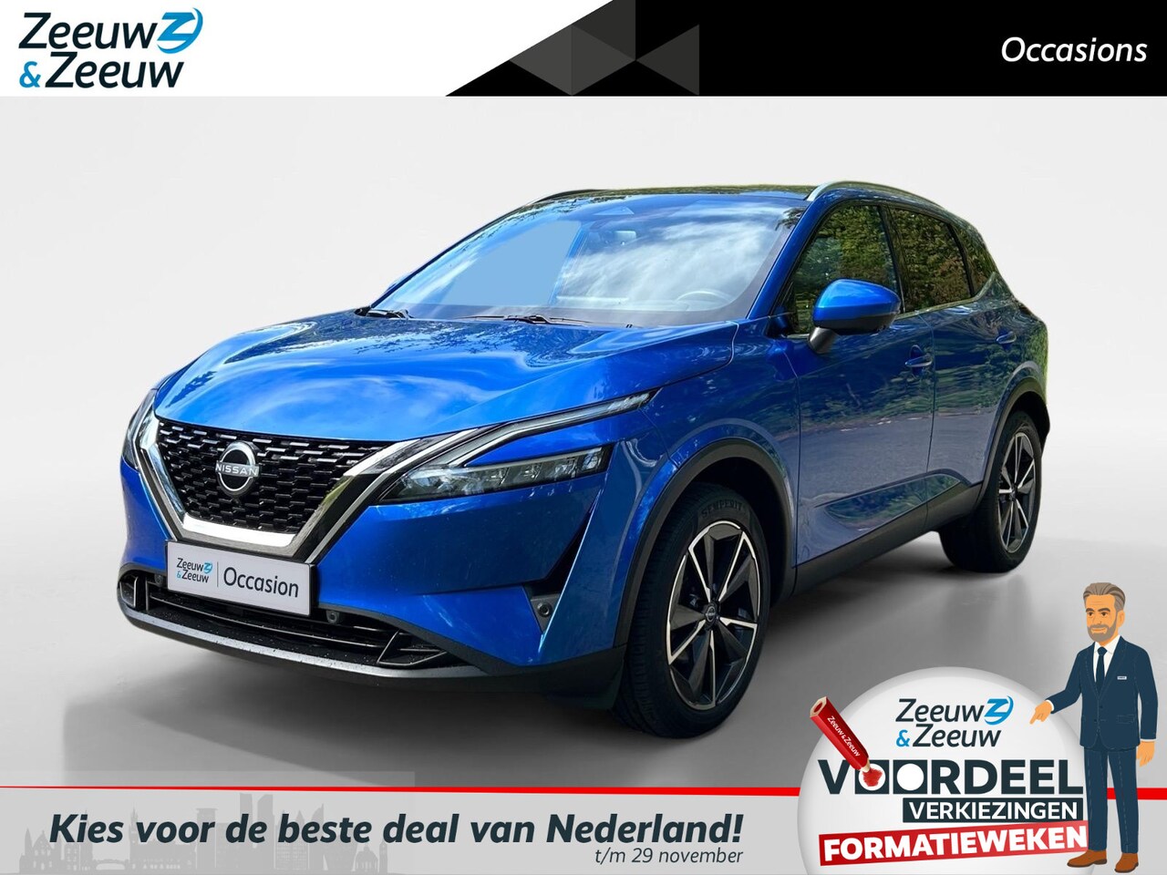 Nissan Qashqai - 1.3 MHEV Tekna Apple Carplay/Android Auto , navigatiesysteem full map , elektrisch bedienb - AutoWereld.nl