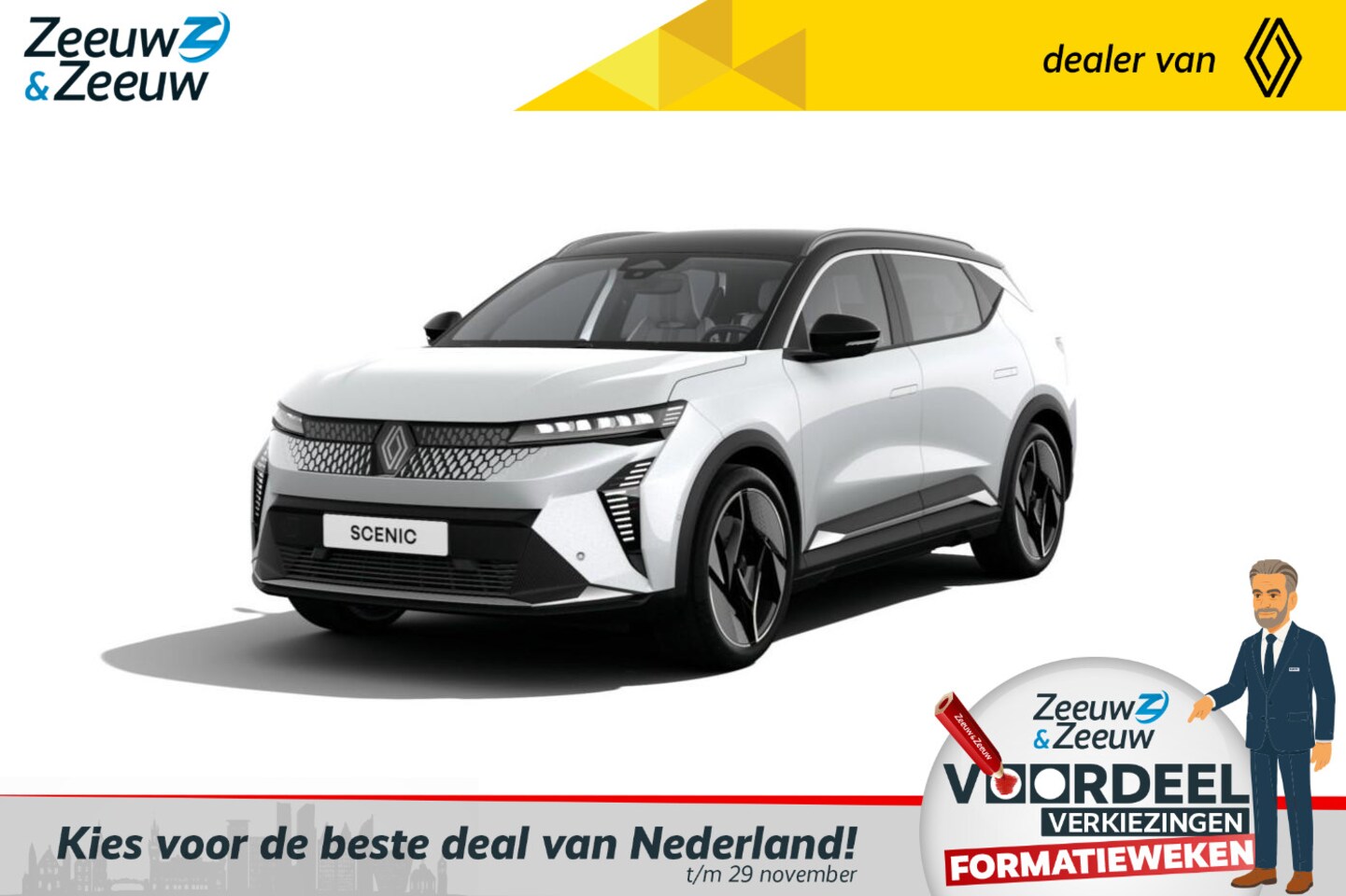 Renault Scenic E-Tech - EV87 long range iconic | Nu leverbaar met €2.000,- extra Zeeuw & Zeeuw voorraadkorting! | - AutoWereld.nl