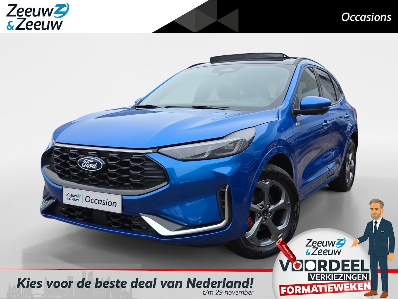 Ford Kuga - 2.5 PHEV ST-Line X | Panoramadak | Elektr. trekhaak (2100KG Trekgewicht) | Technology Pack - AutoWereld.nl