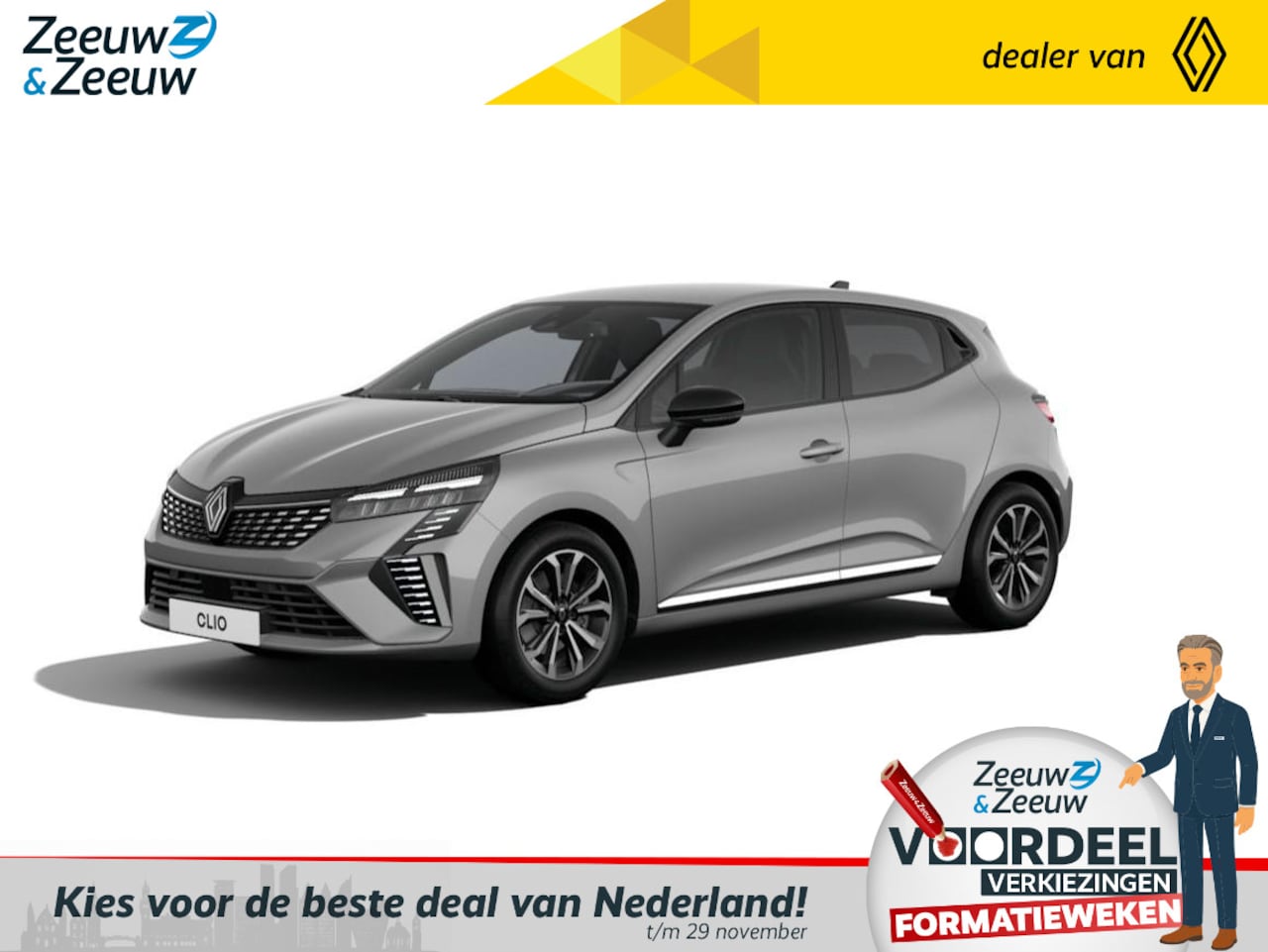 Renault Clio - E-Tech Full Hybrid 145 techno | Nu leverbaar met €2.000,- EXTRA Zeeuw & Zeeuw voorraadkort - AutoWereld.nl