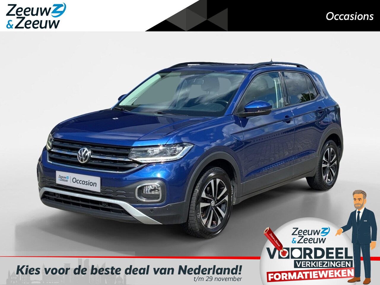 Volkswagen T-Cross - 115PK TSI Style Automaat | 1e eigenaar | Stoelverwarming | Climate Control | Adaptive Crui - AutoWereld.nl