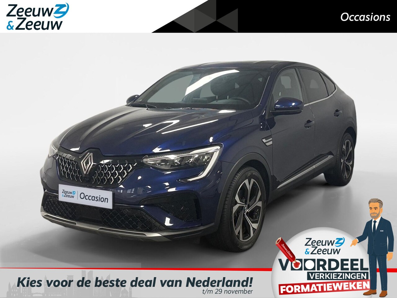 Renault Arkana - 1.6 E-Tech full hybrid 145 techno AUTOMAAT NAVI AIRCO CAMERA ADAPTIEVE CRUISE CONTROLE APP - AutoWereld.nl