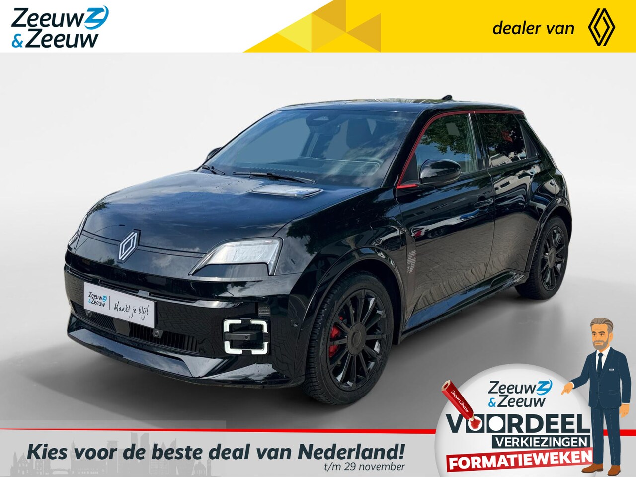 Renault 5 - comfort range iconic cinq 52 kWh | BLACK EDITION By Z&Z Binckhorst | NU TE BESTELLEN met € - AutoWereld.nl