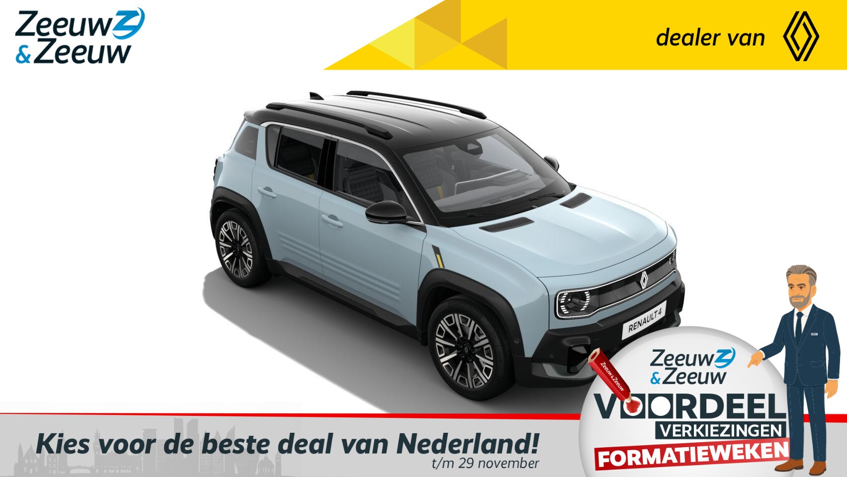 Renault 4 - comfort range iconic 52 kWh | NIEUW TE BESTELLEN NU MET €1.000,- SALE & SALE KORTING!!! - AutoWereld.nl