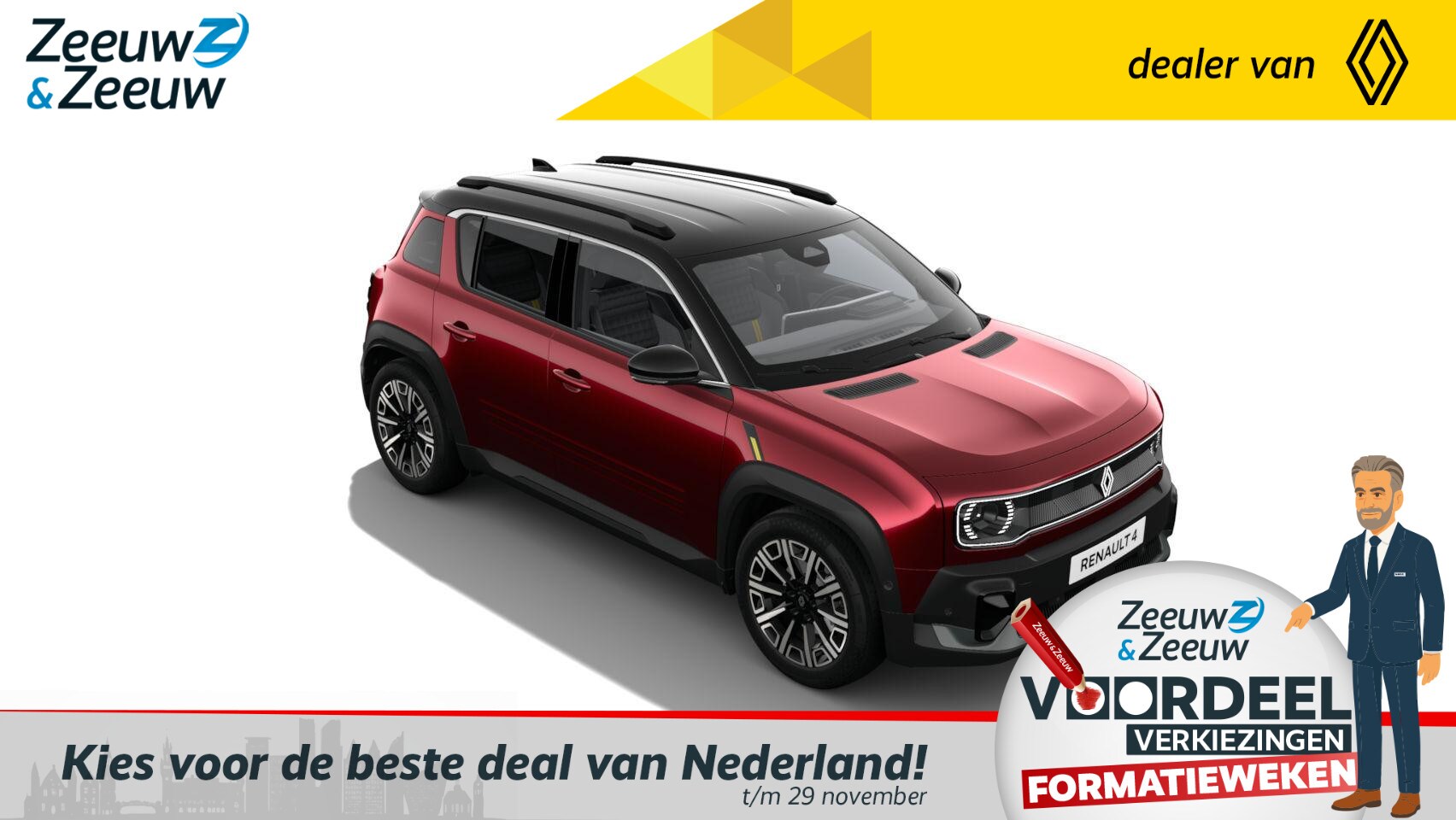 Renault 4 - comfort range iconic 52 kWh | NIEUW TE BESTELLEN NU MET €1.000,- SALE & SALE KORTING!!! - AutoWereld.nl