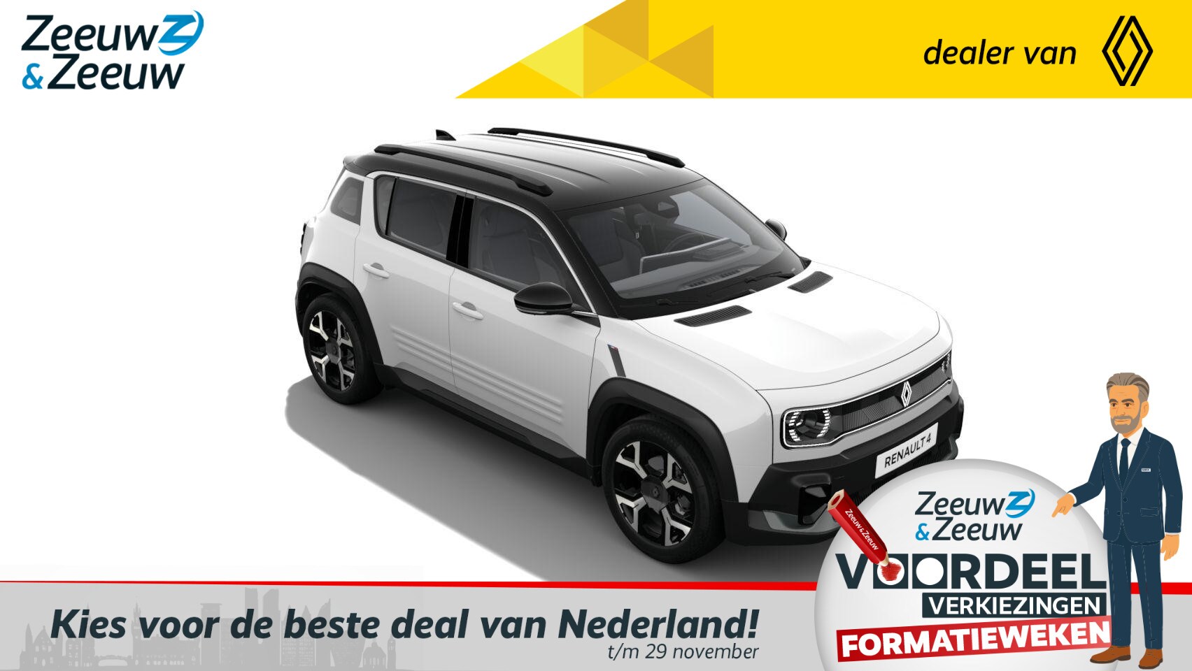 Renault 4 - comfort range techno 52 kWh | NIEUW TE BESTELLEN NU MET €1.000,- SALE & SALE KORTING!!! - AutoWereld.nl
