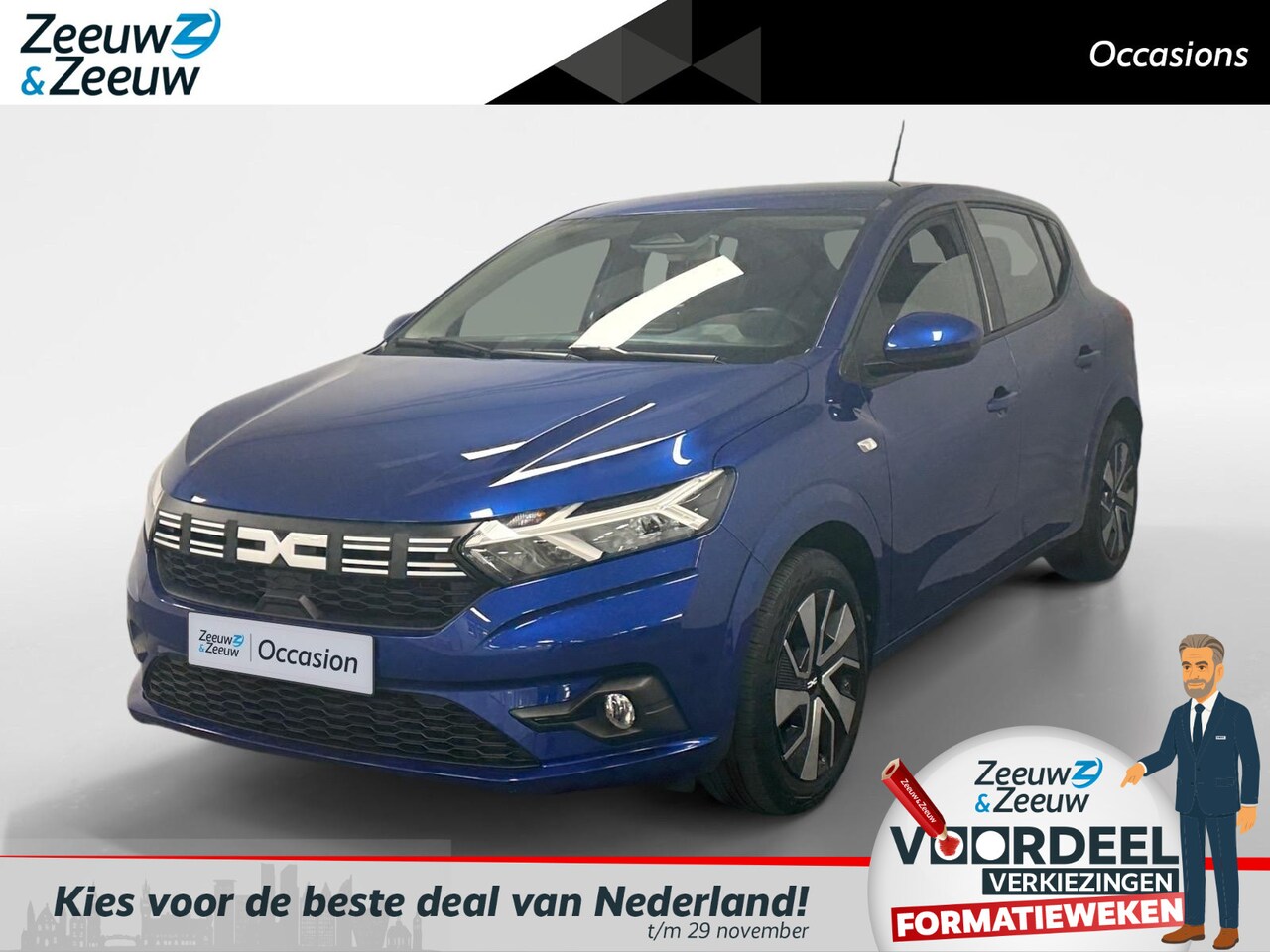 Dacia Sandero - 1.0 TCe 90 Expression AICRO NAVIGATIE APPLE CARPLAY/ANDROID AUTO CRUISE CONTROL PARKEERSEN - AutoWereld.nl