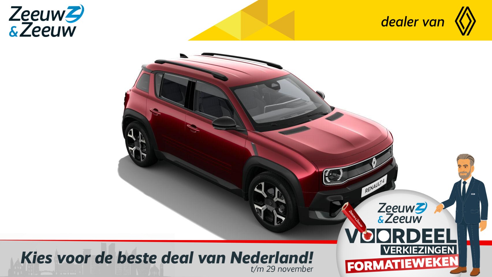 Renault 4 - comfort range techno 52 kWh | NIEUW TE BESTELLEN NU MET €1.000,- SALE & SALE KORTING!!! - AutoWereld.nl