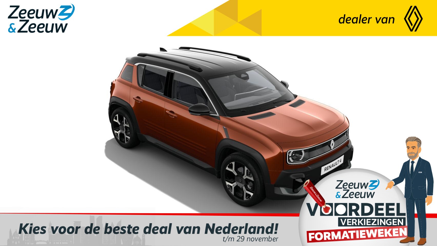 Renault 4 - comfort range techno 52 kWh | NIEUW TE BESTELLEN NU MET €1.000,- SALE & SALE KORTING!!! - AutoWereld.nl