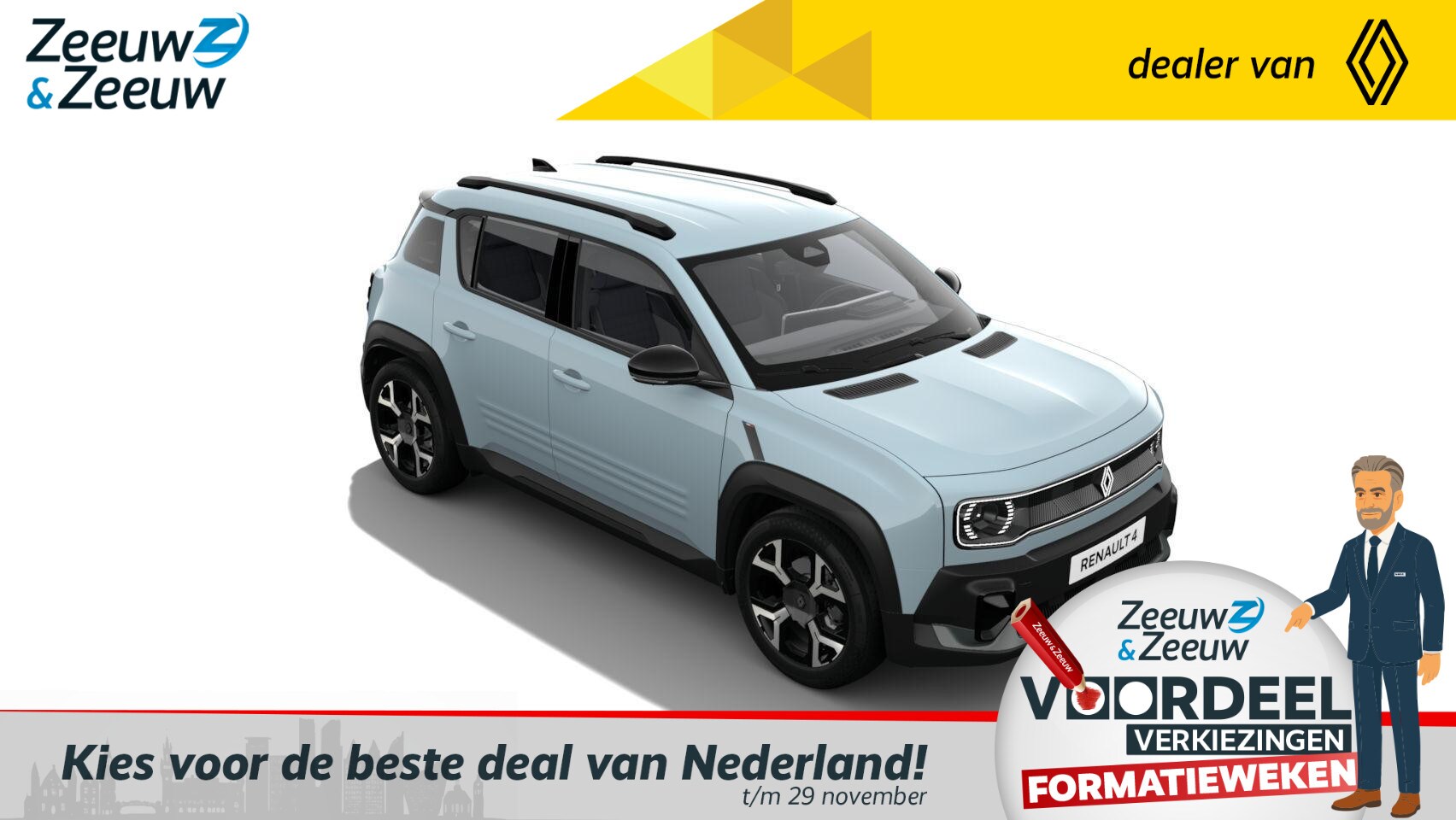 Renault 4 - comfort range techno 52 kWh | NIEUW TE BESTELLEN NU MET €1.000,- SALE & SALE KORTING!!! - AutoWereld.nl