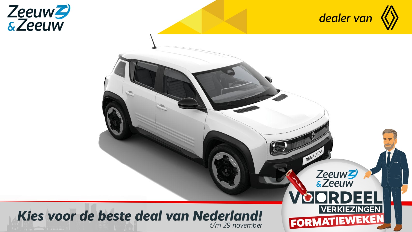Renault 4 - comfort range evolution 52 kWh | NIEUW TE BESTELLEN NU MET €1.000,- SALE & SALE KORTING!!! - AutoWereld.nl
