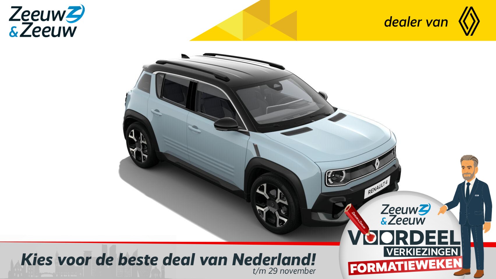Renault 4 - comfort range techno 52 kWh | NIEUW TE BESTELLEN NU MET €1.000,- SALE & SALE KORTING!!! - AutoWereld.nl
