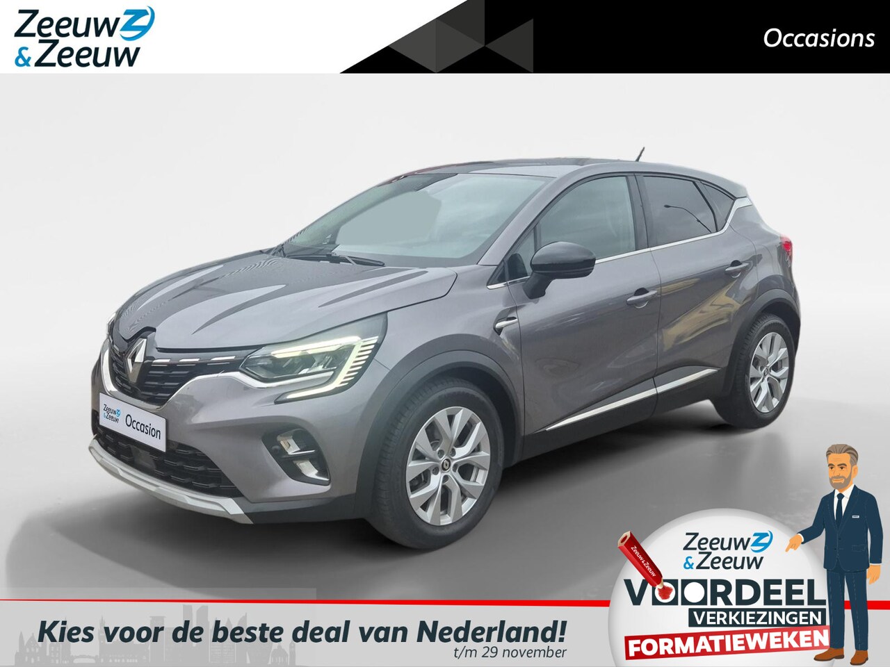 Renault Captur - 1.6 E-Tech Hybrid 145 Intens | LMV | Automaat | Achteruitrijcamera | PDC | Clima | - AutoWereld.nl