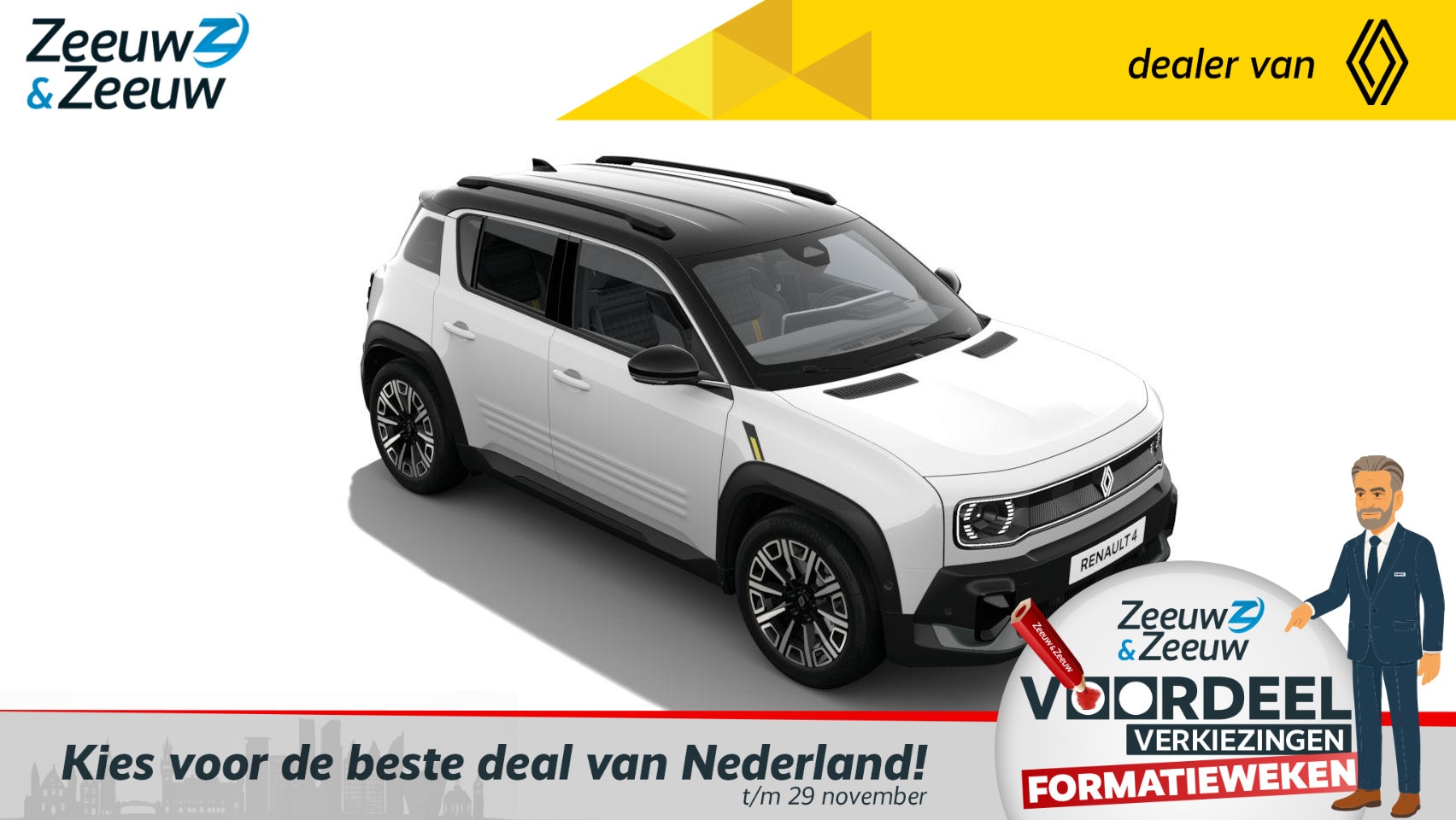 Renault 4 - comfort range iconic 52 kWh | NIEUW TE BESTELLEN NU MET €1.000,- SALE & SALE KORTING!!! - AutoWereld.nl