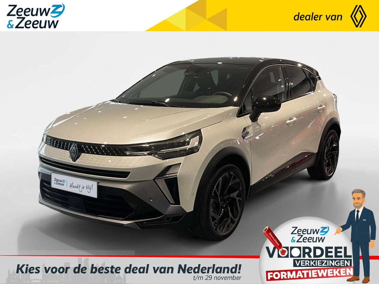 Renault Captur - 1.6 E-Tech full hybrid 160 esprit Alpine | UIT VOORRAAD LEVERBAAR NU MET €3.000,- KORTING! - AutoWereld.nl