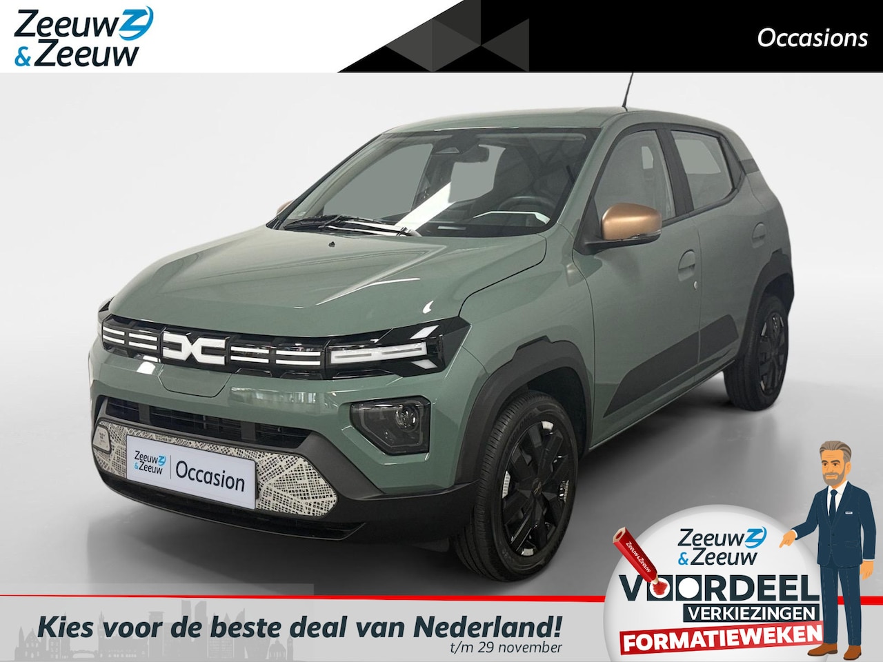 Dacia Spring - Extreme 65 26.8 kWh AIRCO APPLE CARPLAY/ANDORID AUTO ACHTERUIT RIJ CAMERA PARKEERSENSOREN - AutoWereld.nl