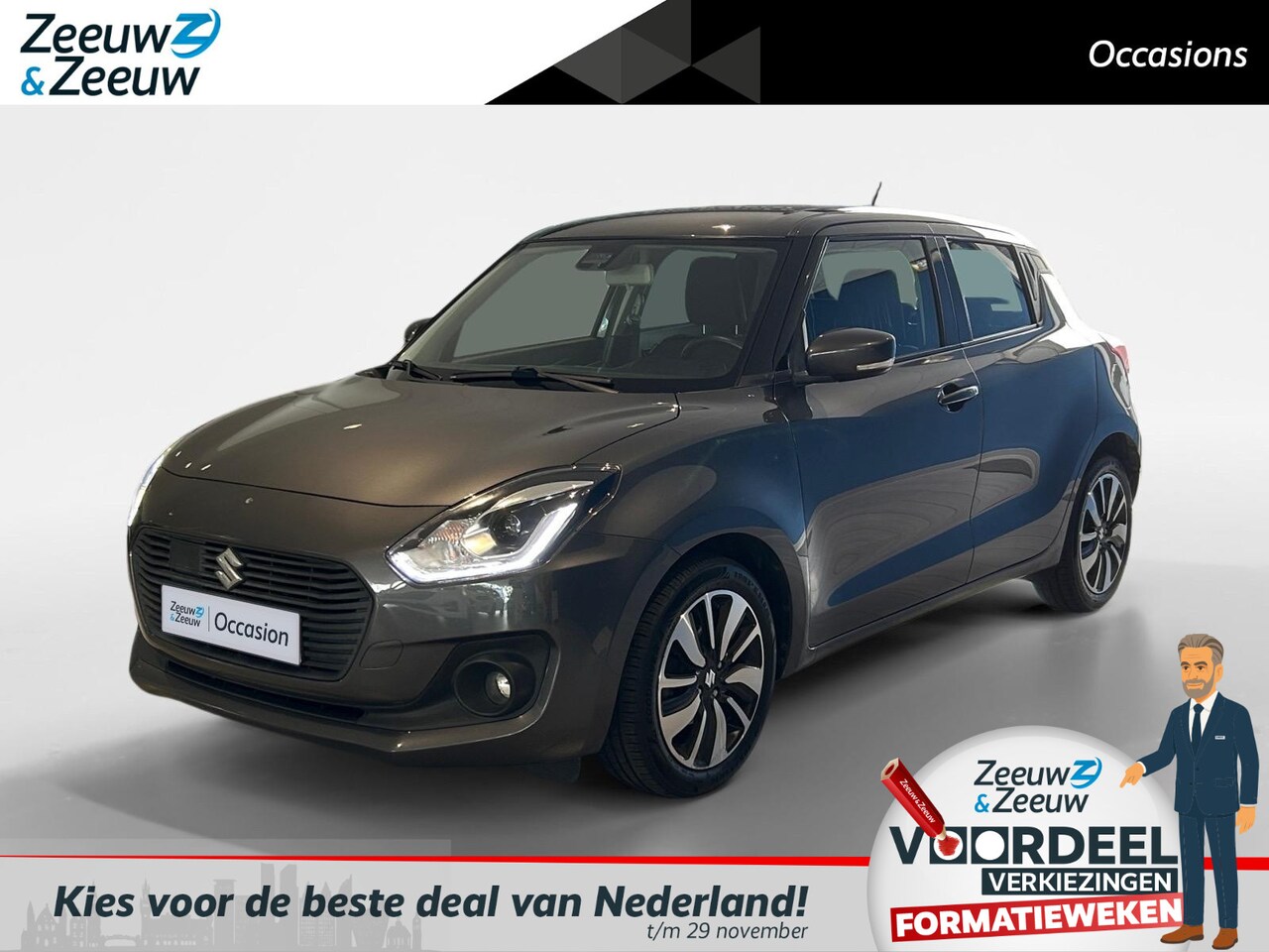 Suzuki Swift - 1.2 Stijl Smart Hybrid 90pk | Achteruit rij camera | Apple Carplay & Android auto | Adapti - AutoWereld.nl