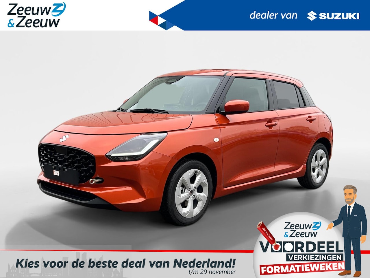 Suzuki Swift - 1.2 Select Smart Hybrid | €2.500.- korting | Lichtmetalen velgen | 6 speakers | Lederen st - AutoWereld.nl