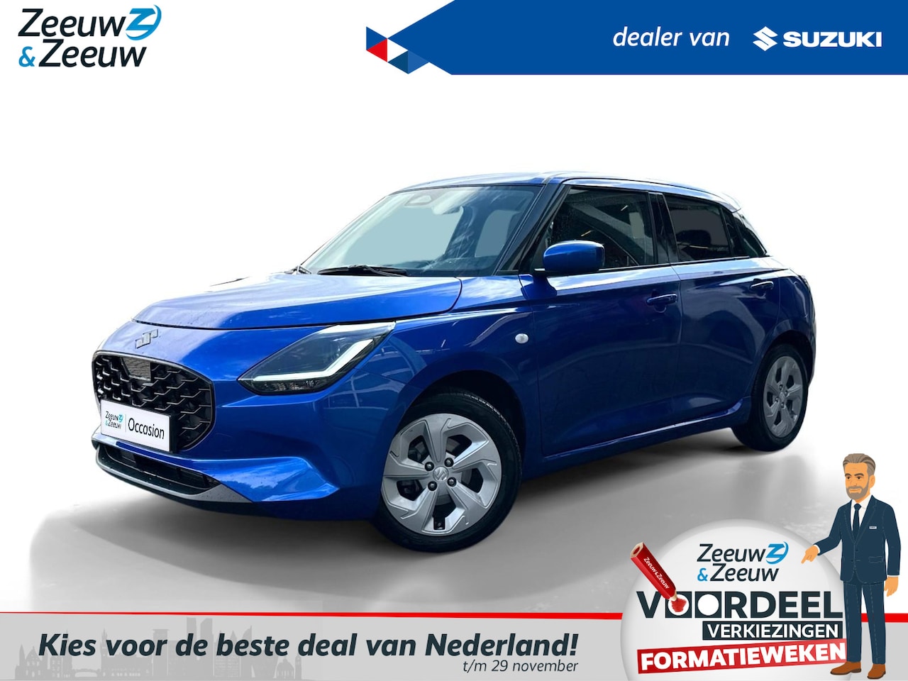 Suzuki Swift - 1.2 Select Smart Hybrid | Andere kleuren ook mogelijk | Navigatie | - AutoWereld.nl