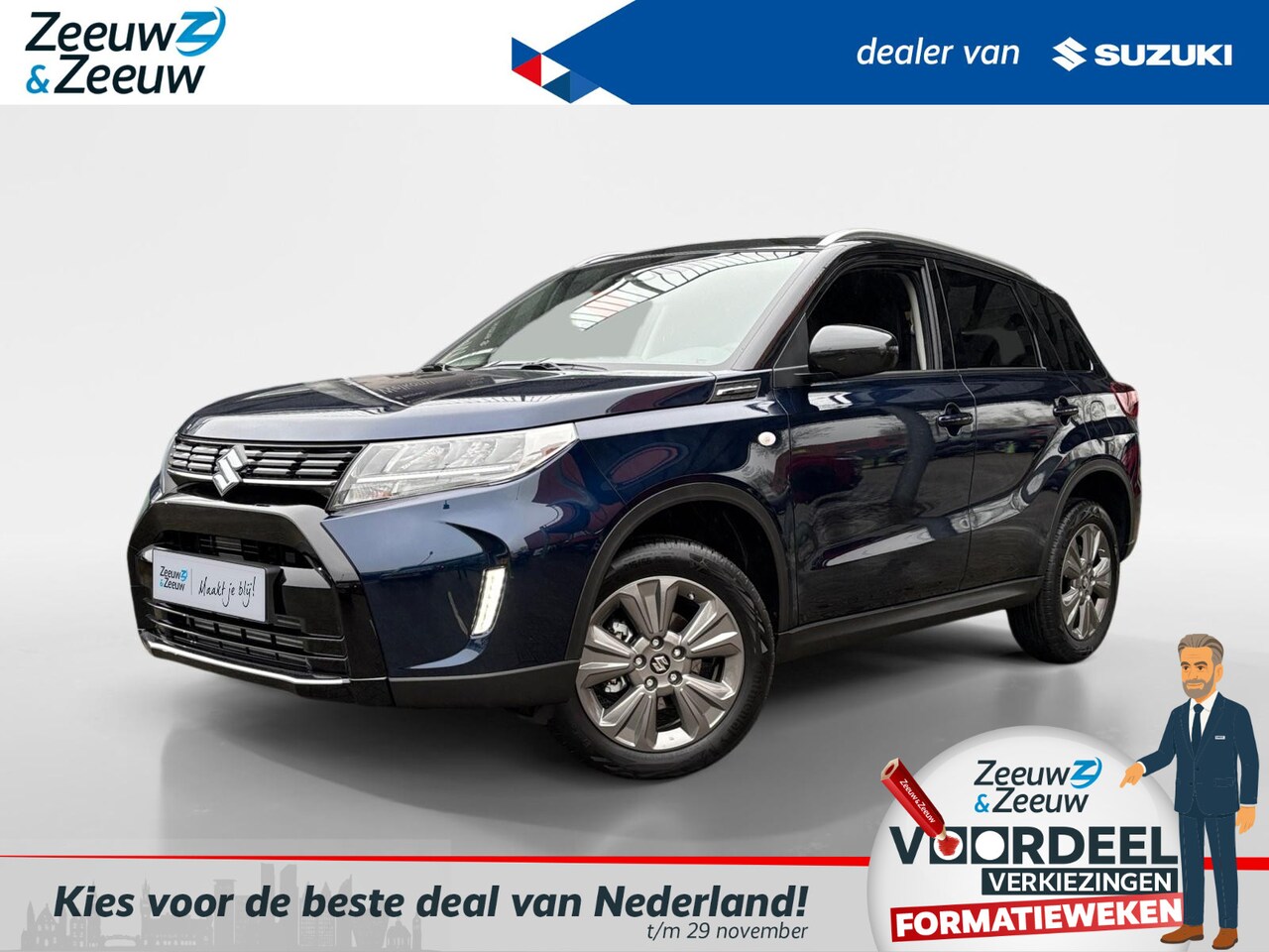 Suzuki Vitara - 1.4 Boosterjet Smart Hybrid Select | €1500.- korting | Navigatie | Achteruit rij camera | - AutoWereld.nl